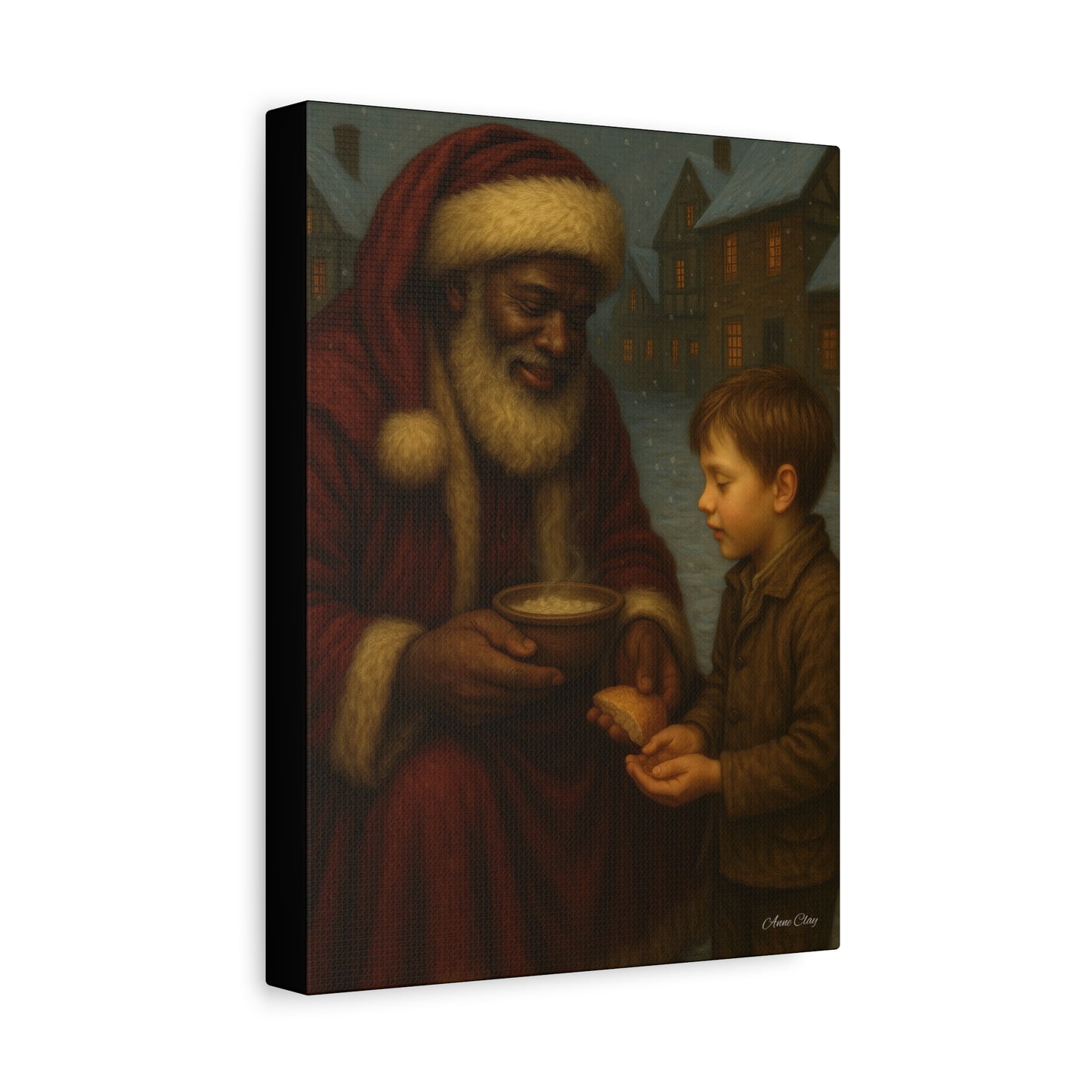 Spirit of Christmas, Breaking Bread Together Christmas Canvas Wall Art