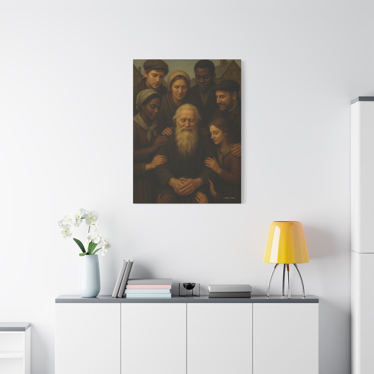 Humble Santa, Spirit of Christmas, Servanthood,  Canvas Print