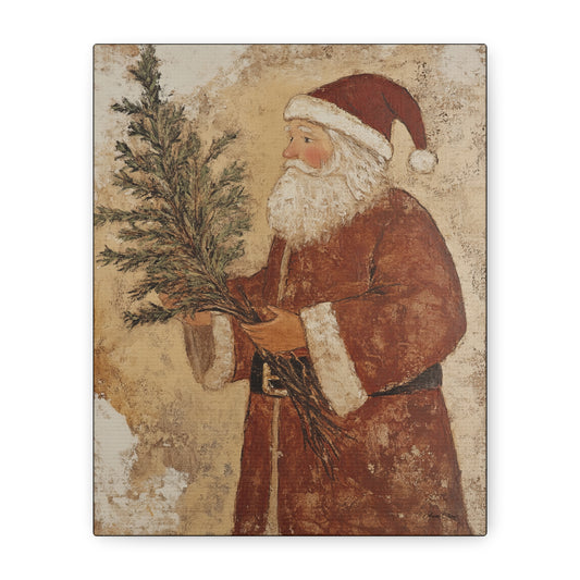 Grunge Classic Santa Matte Canvas, Stretched, 1.25"