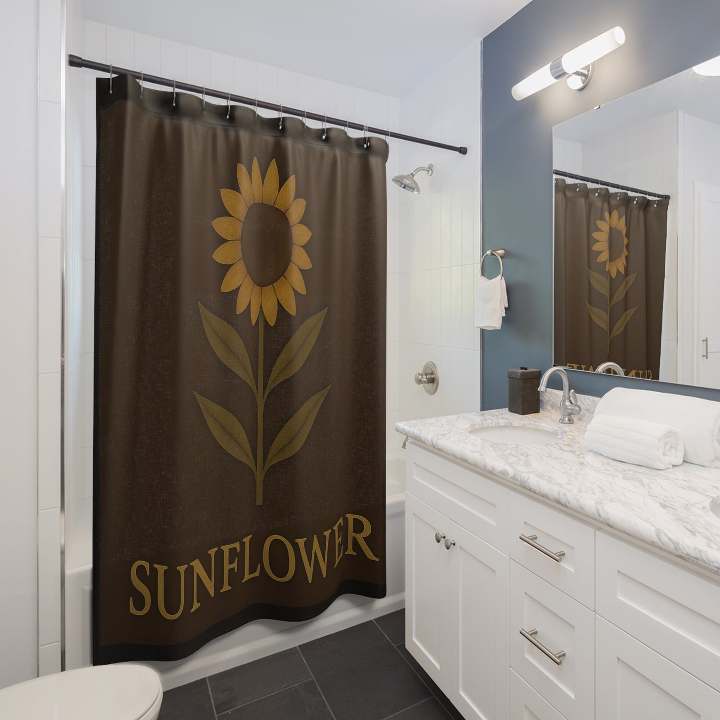 Sunflower Shower Curtain with Vintage Aesthetic, Brighten Your Bathroom, Floral Home Decor, Gift for Nature Lovers, Boho Bathroom [...]