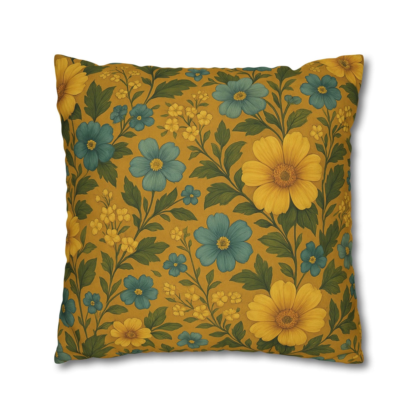 Bohemian Floral Pillowcase Cover, Cozy Home Decor, Vintage Style, Gift for Her, Spring Vibes, Couch Accessory, Cottagecore Throw