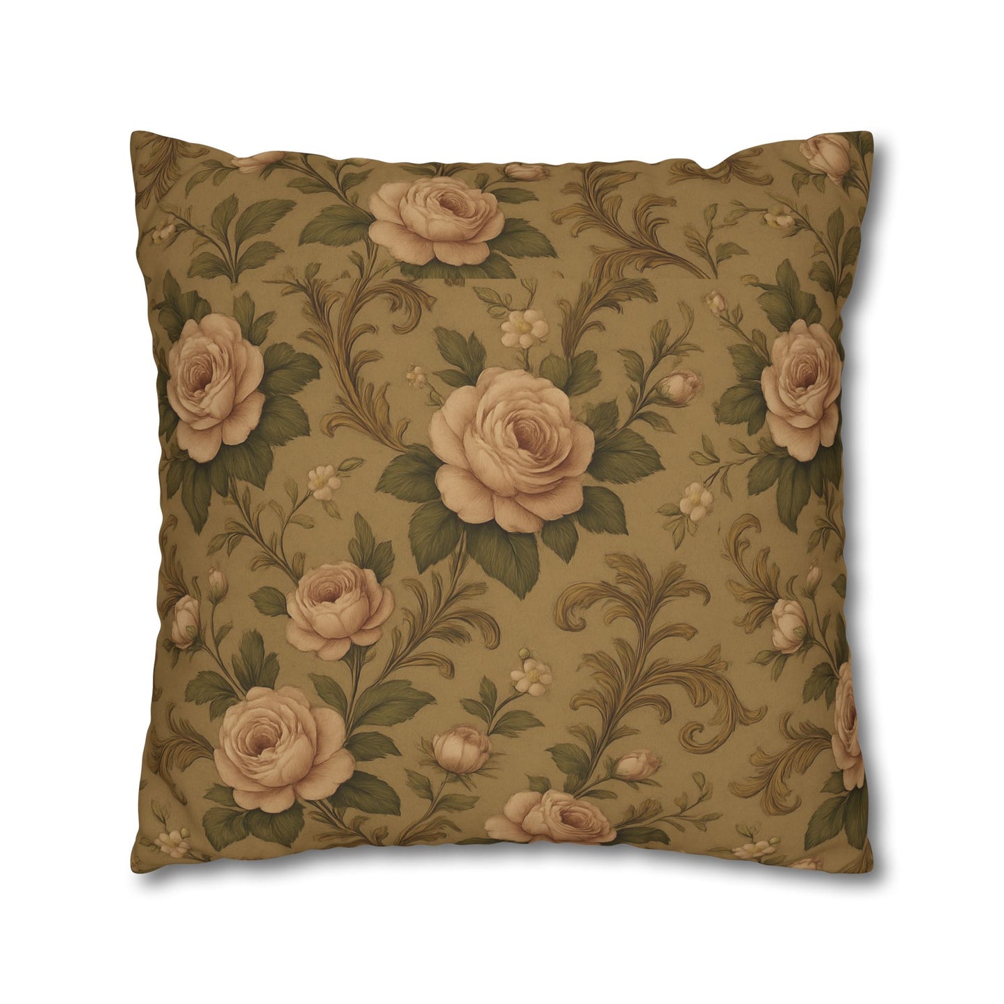 Vintage Floral Pillowcase, Decorative Throw Pillow, Cozy Home Decor, Gift for Her, Rustic Living Room Accent