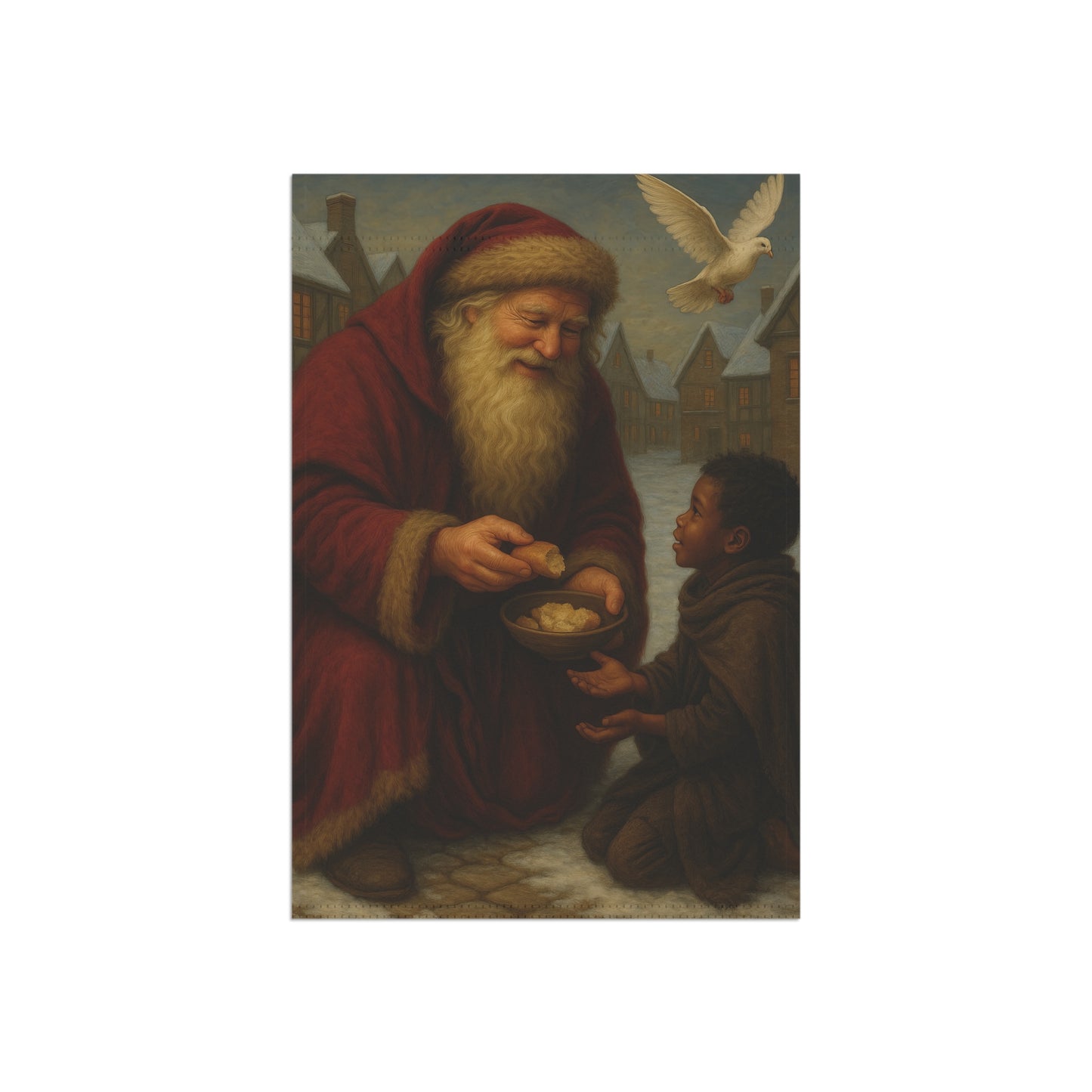 Christmas Garden Flag with Santa Claus Design