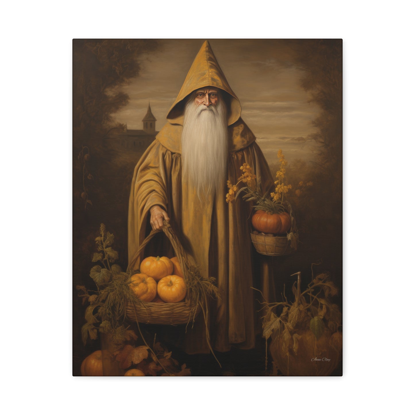 Pumpkin Santa Matte Canvas, Stretched, 1.25"