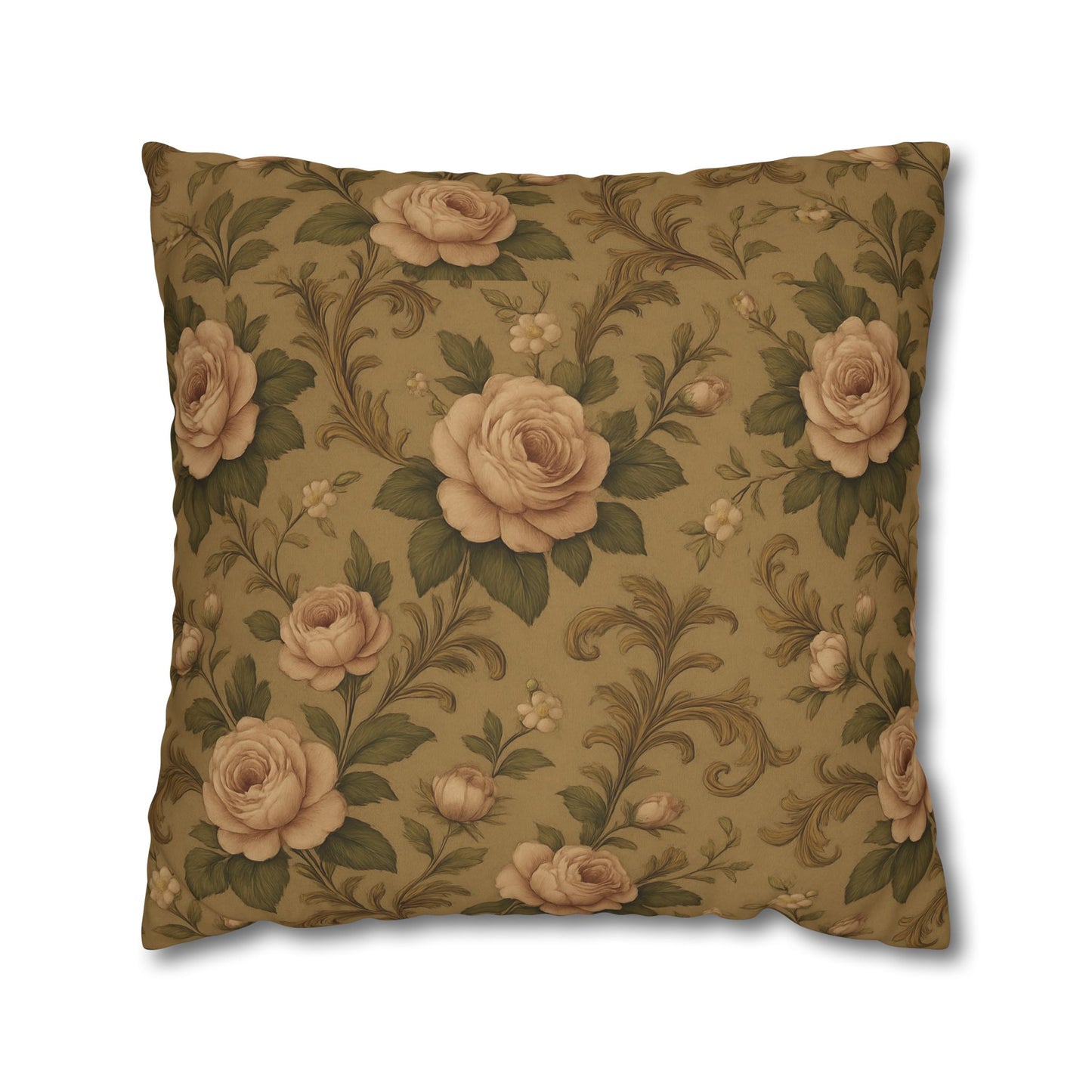 Vintage Floral Pillowcase, Decorative Throw Pillow, Cozy Home Decor, Gift for Her, Rustic Living Room Accent