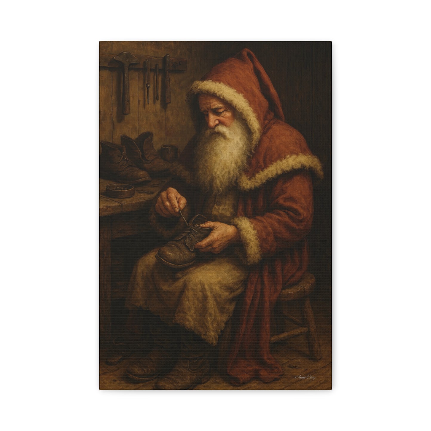 Santa's Workshop Matte Canvas Wall Art