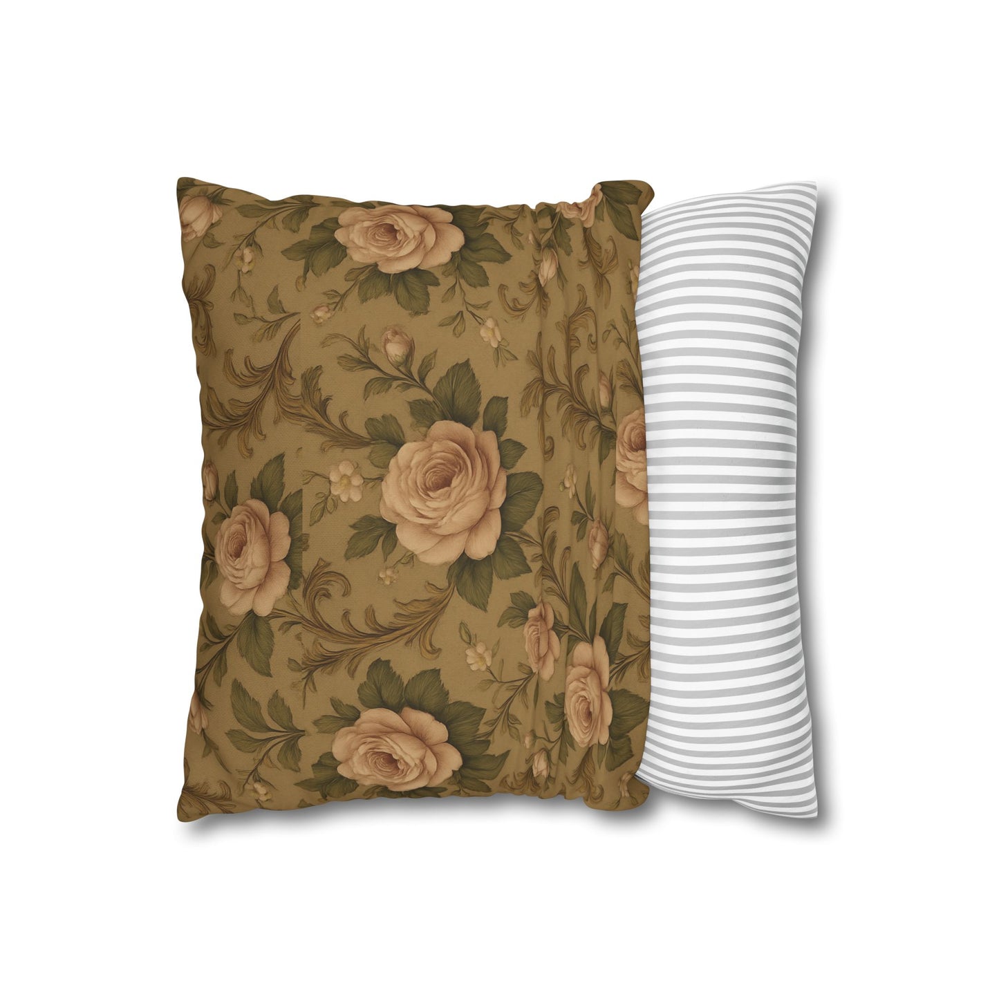 Vintage Floral Pillowcase, Decorative Throw Pillow, Cozy Home Decor, Gift for Her, Rustic Living Room Accent