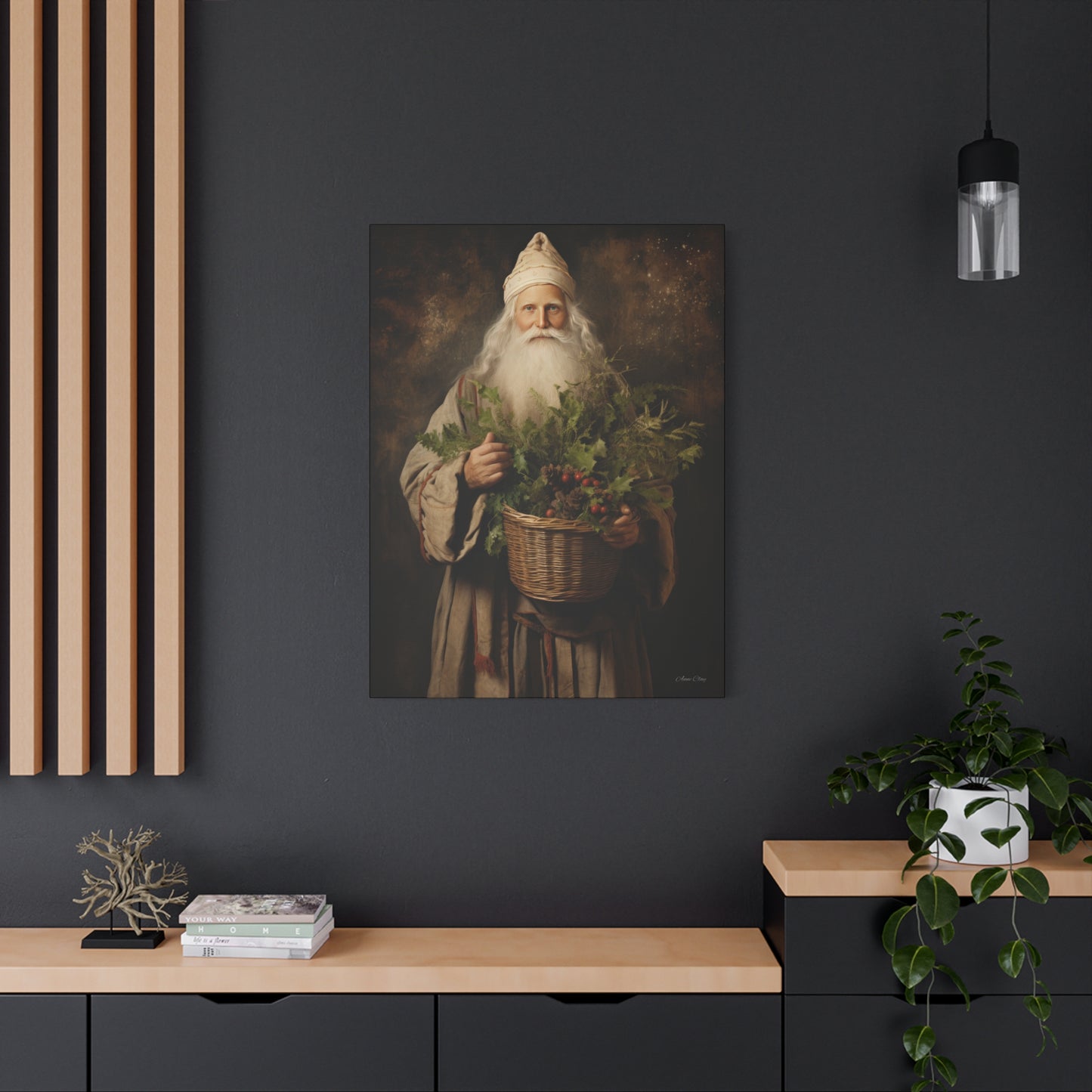 Beautiful Santa Matte Canvas, Stretched, 1.25"