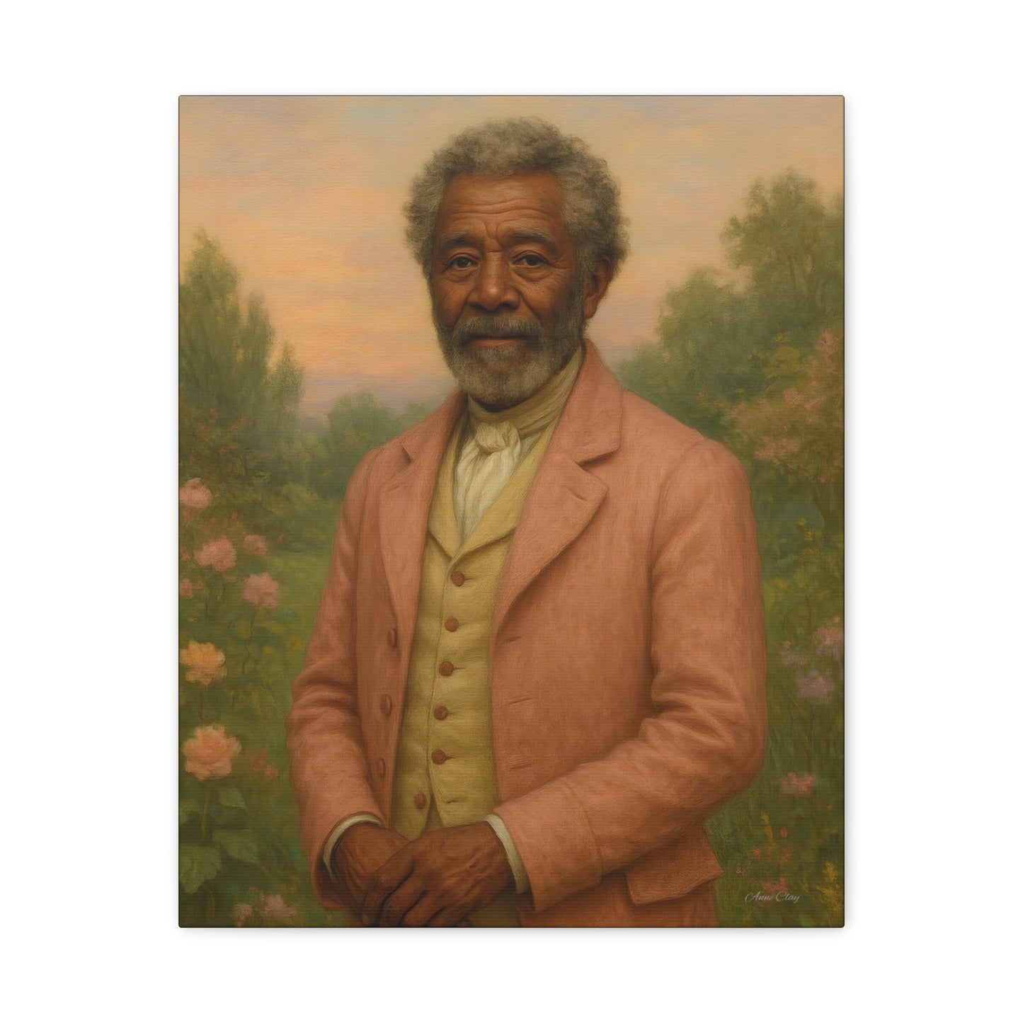 Elegant Stretched Canvas Art Print, Historical Portrait, Home Decor, Gift for History Lovers, Gallery Wall Art