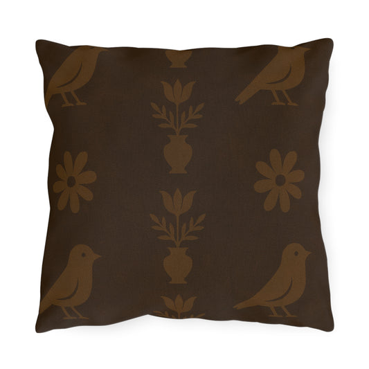 Chic Outdoor Pillows for Cozy Patios, Garden Decor, Seasonal Celebrations, Bird & Floral Design, Boho Throw Cushions