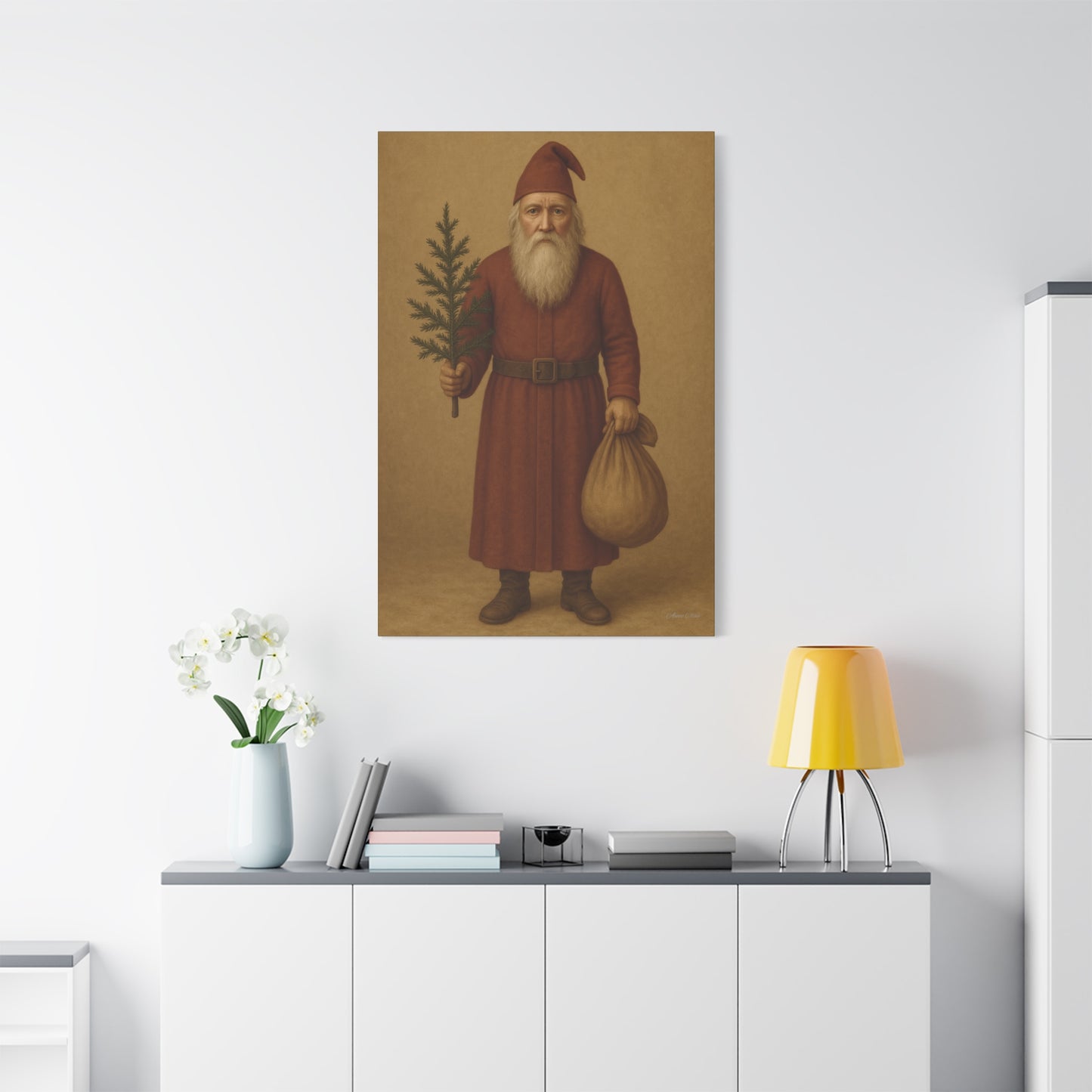 Vintage Santa Canvas Wall Art