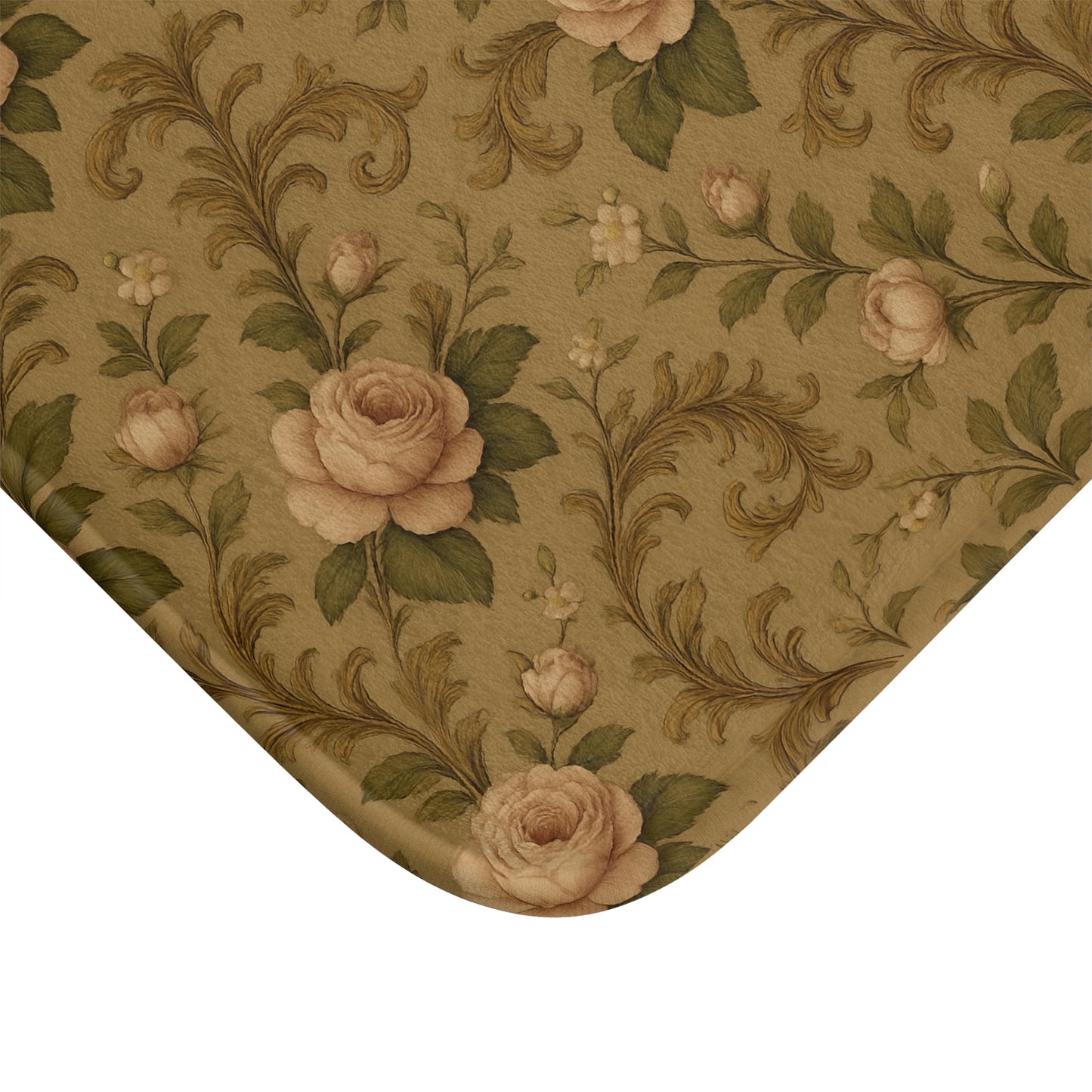 Vintage Floral Bath Mat, Cozy Bathroom Decor, Gift for Her, Rustic Home Accent, Mother's Day, Shabby Chic Style