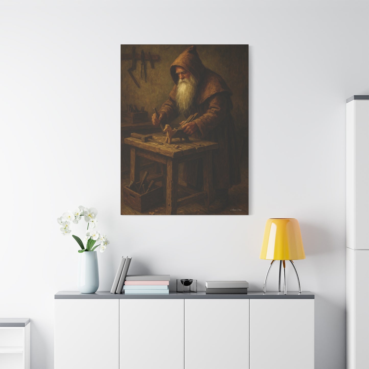 Craftsmanship Wall Art - Vintage Woodworker Canvas Print