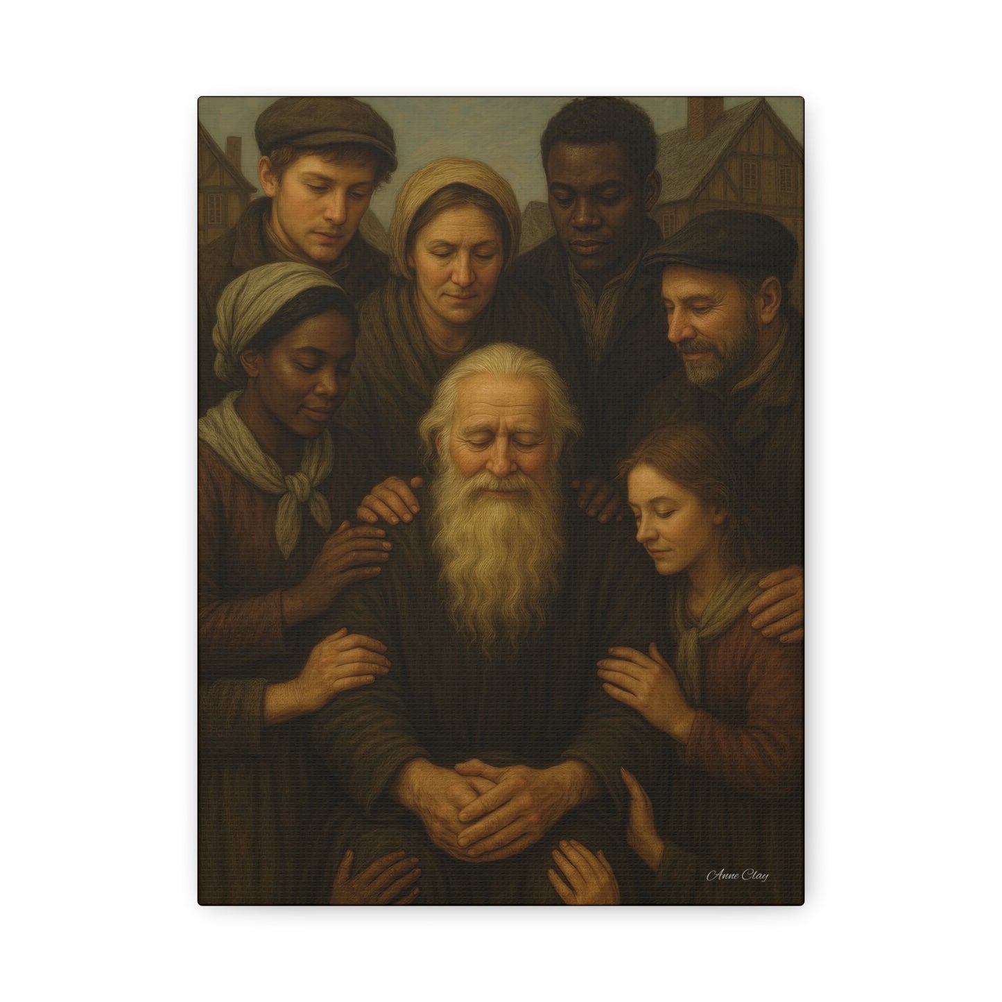 Humble Santa, Spirit of Christmas, Servanthood,  Canvas Print
