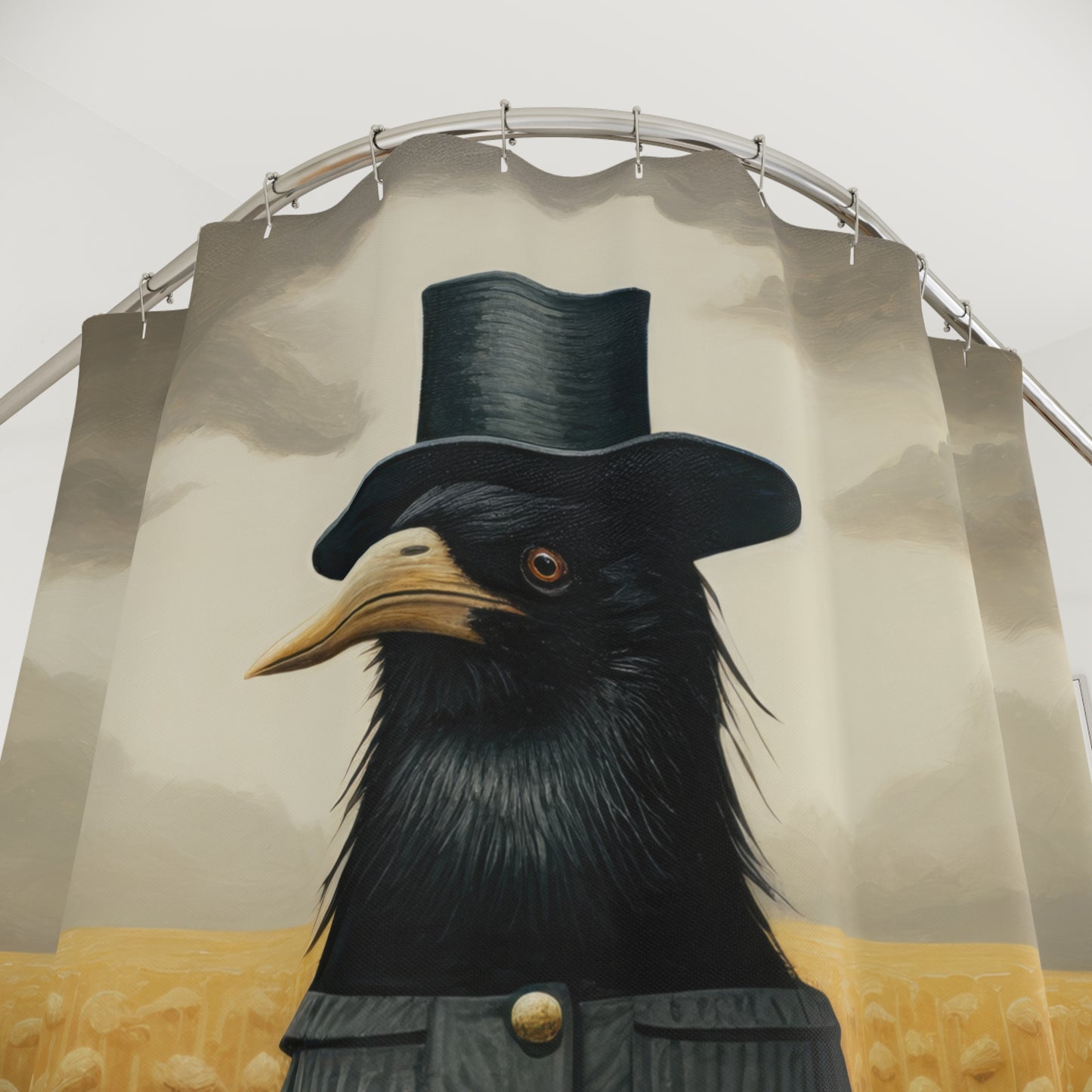 Proper Crow Shower Curtains