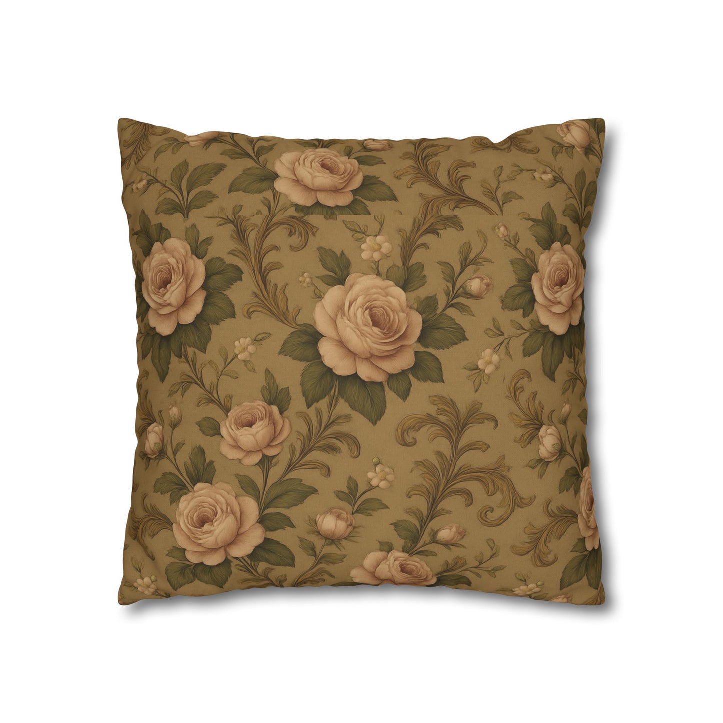 Vintage Floral Pillowcase, Decorative Throw Pillow, Cozy Home Decor, Gift for Her, Rustic Living Room Accent