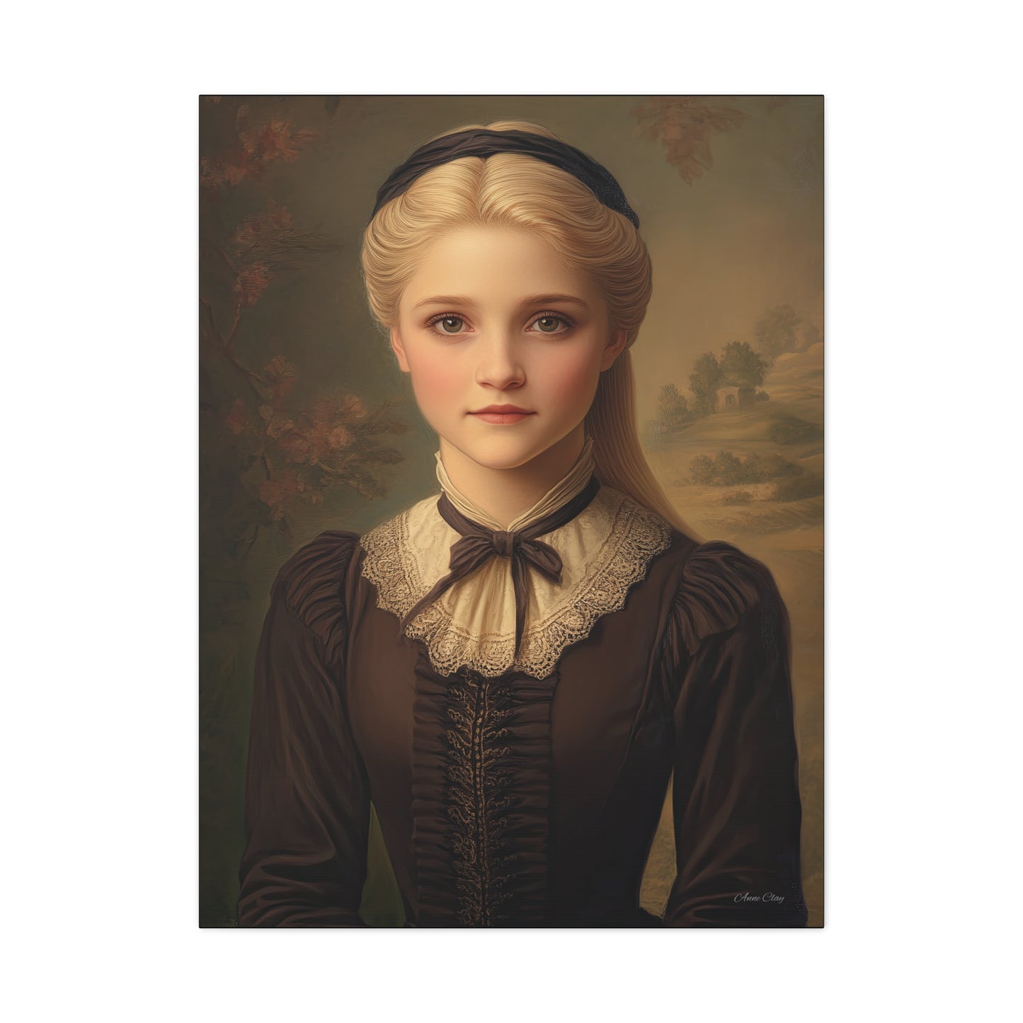 Vintage Portrait Canvas Wall Art, Home Decor, Gift for History Lovers, Romantic Wall Decor, Unique Gift Idea