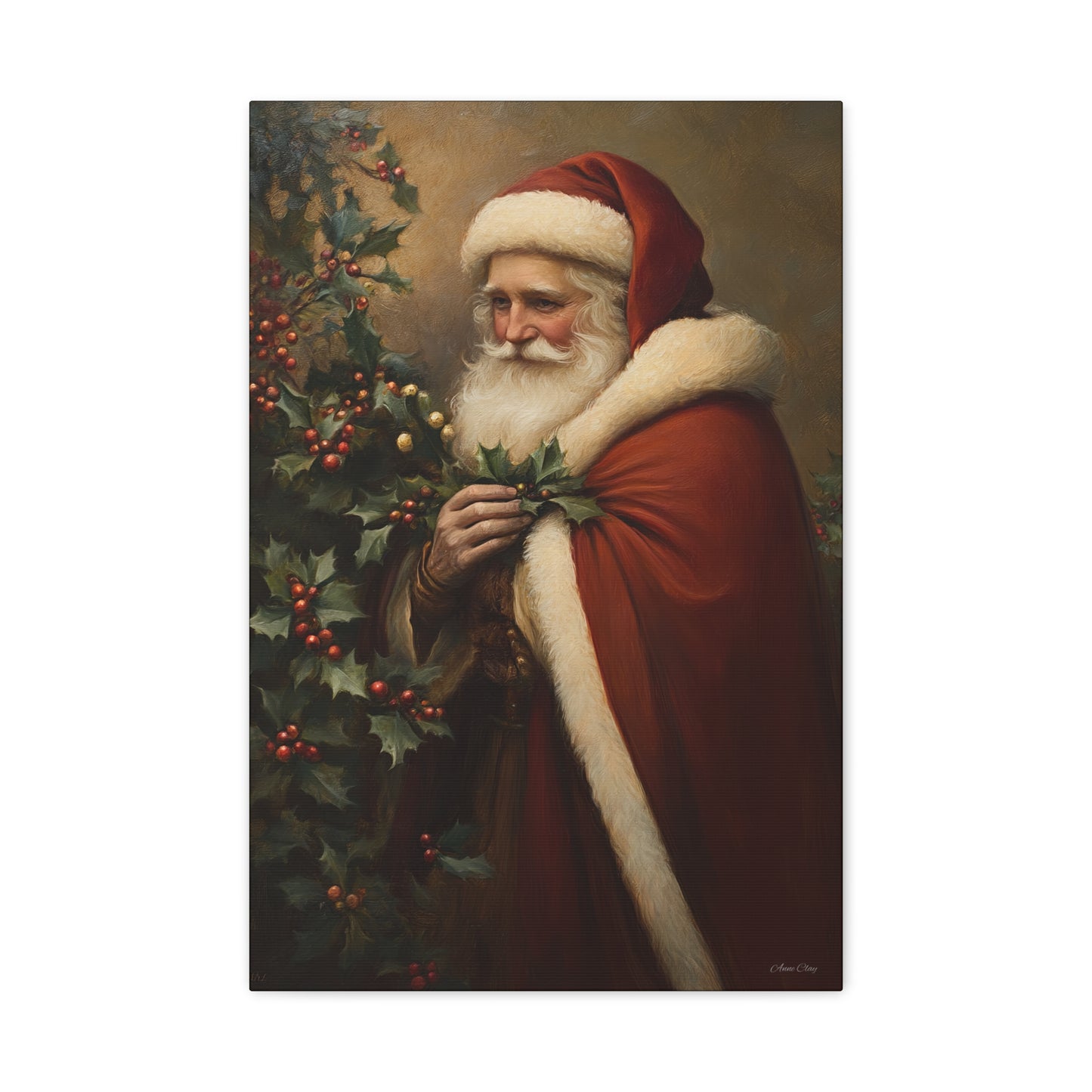 WS Secret Santa Matte Canvas, Stretched, 1.25"