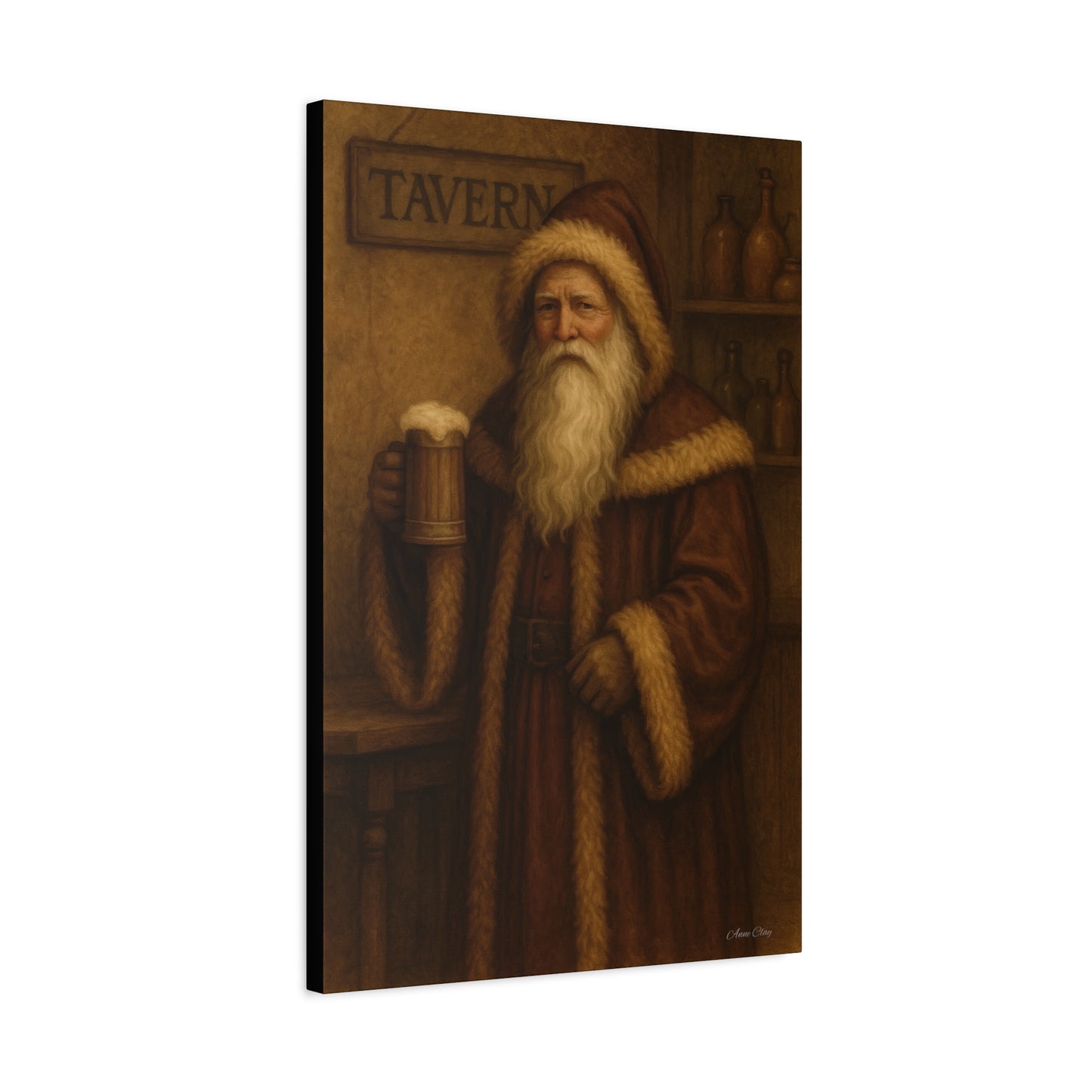 Santa Claus Tavern Canvas Art