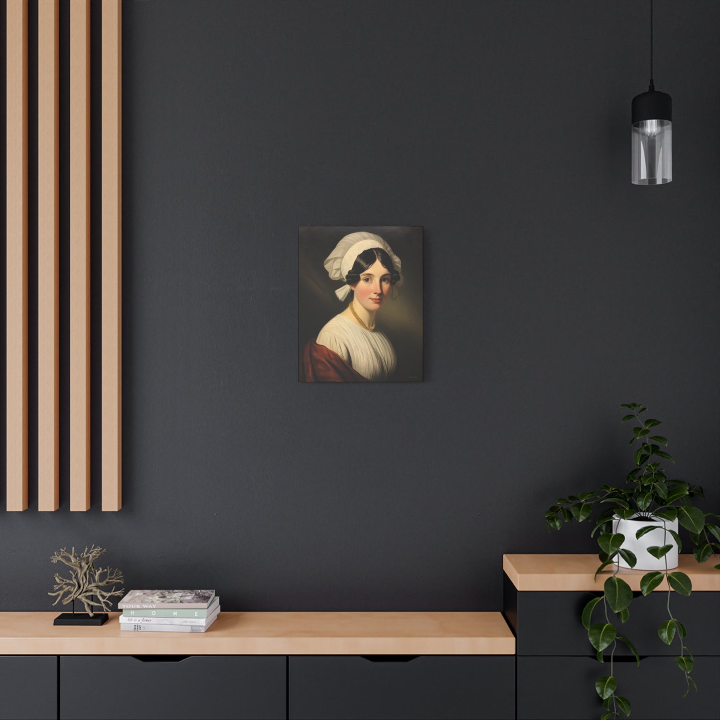 Miss Anne Early American Vintage Portrait Canvas Wall Art - Elegant Home Decor