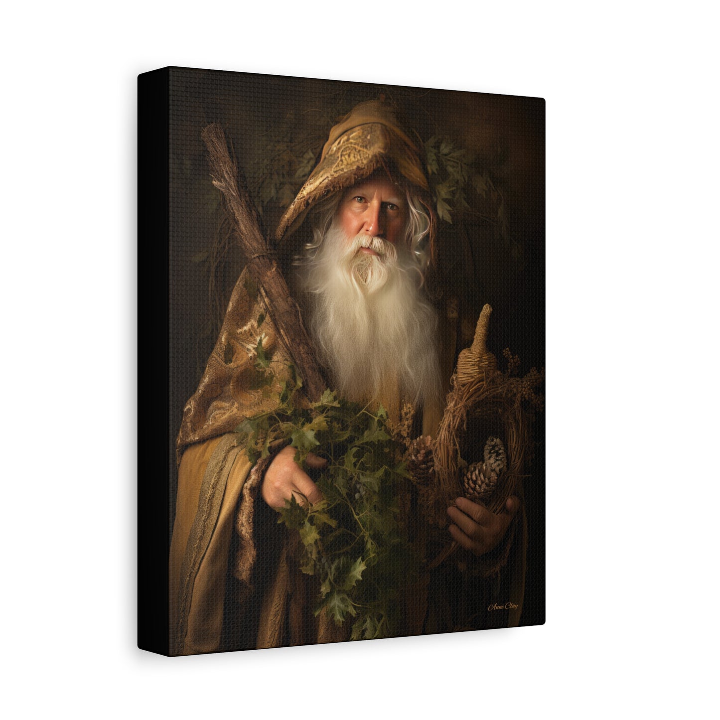Forest Santa Matte Canvas, Stretched, 1.25"