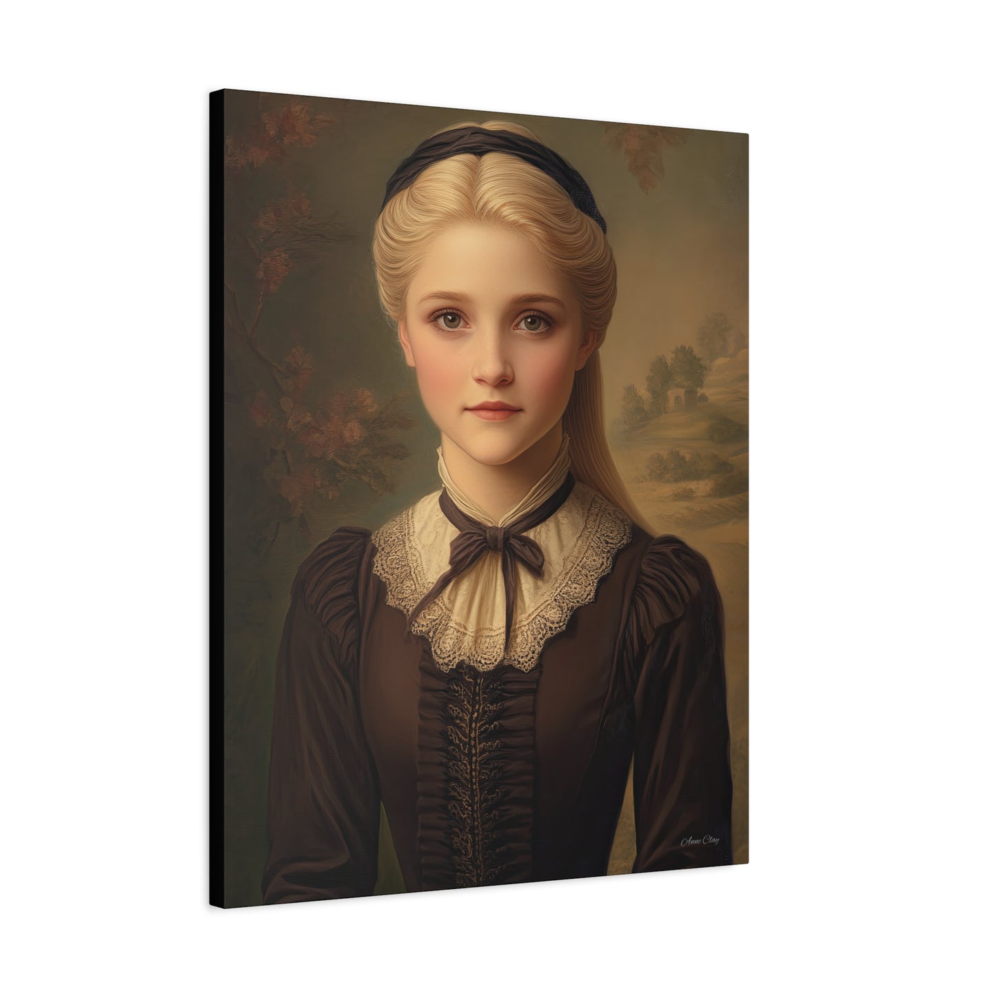 Vintage Portrait Canvas Wall Art, Home Decor, Gift for History Lovers, Romantic Wall Decor, Unique Gift Idea