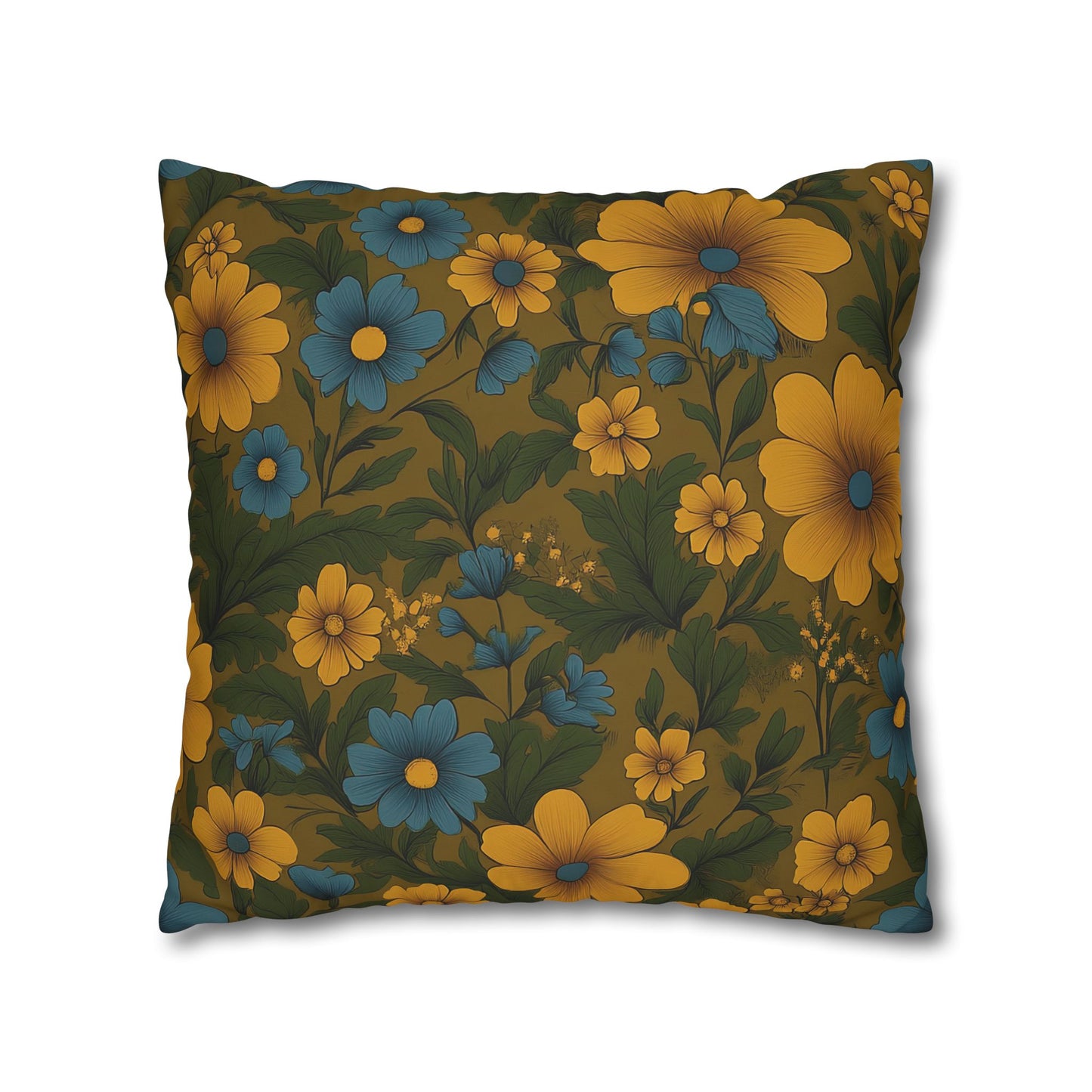 Bohemian Floral Pillowcase with Vintage Vibes, Decorative Cushion Cover, Living Room Accent, Gift for Home Decor Lovers, Cozy and Chic