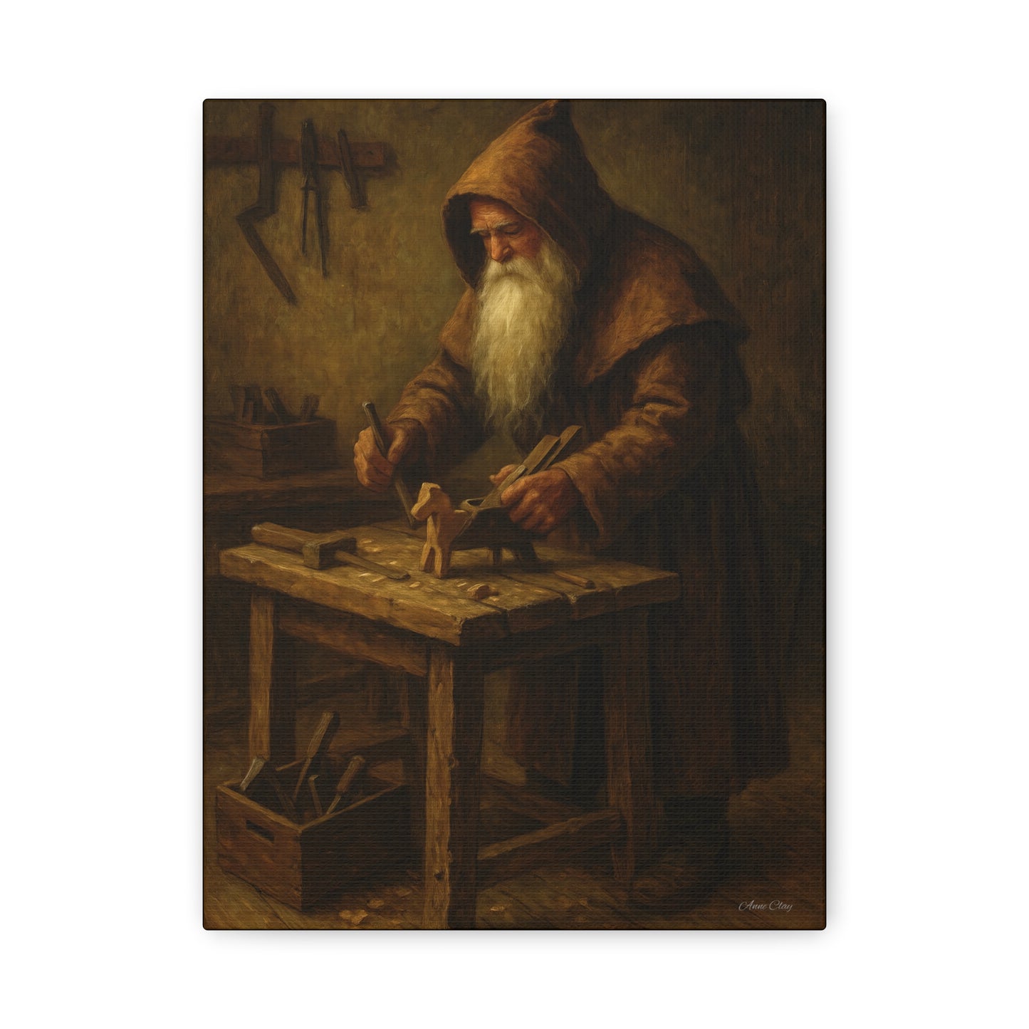 Craftsmanship Wall Art - Vintage Woodworker Canvas Print