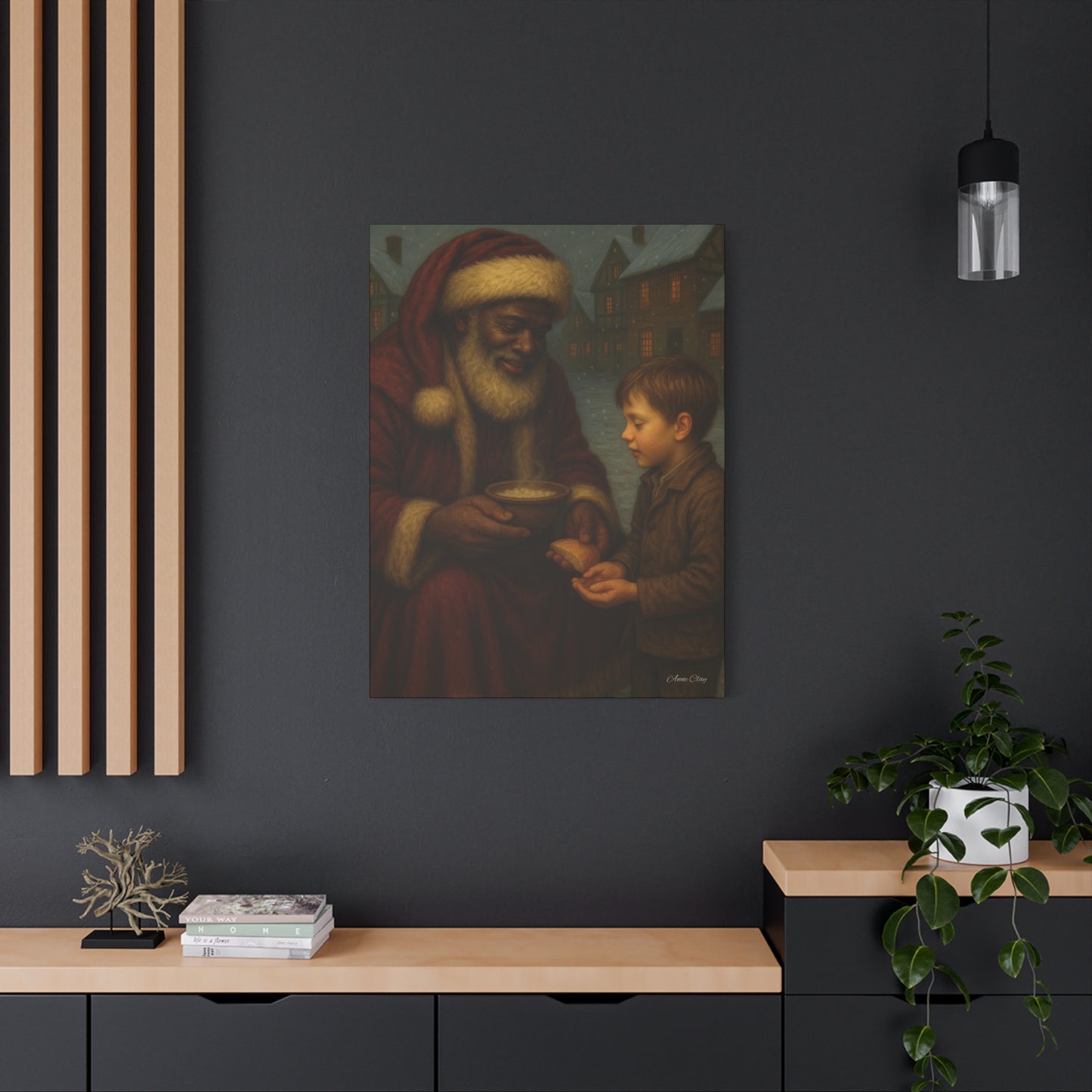 Spirit of Christmas, Breaking Bread Together Christmas Canvas Wall Art