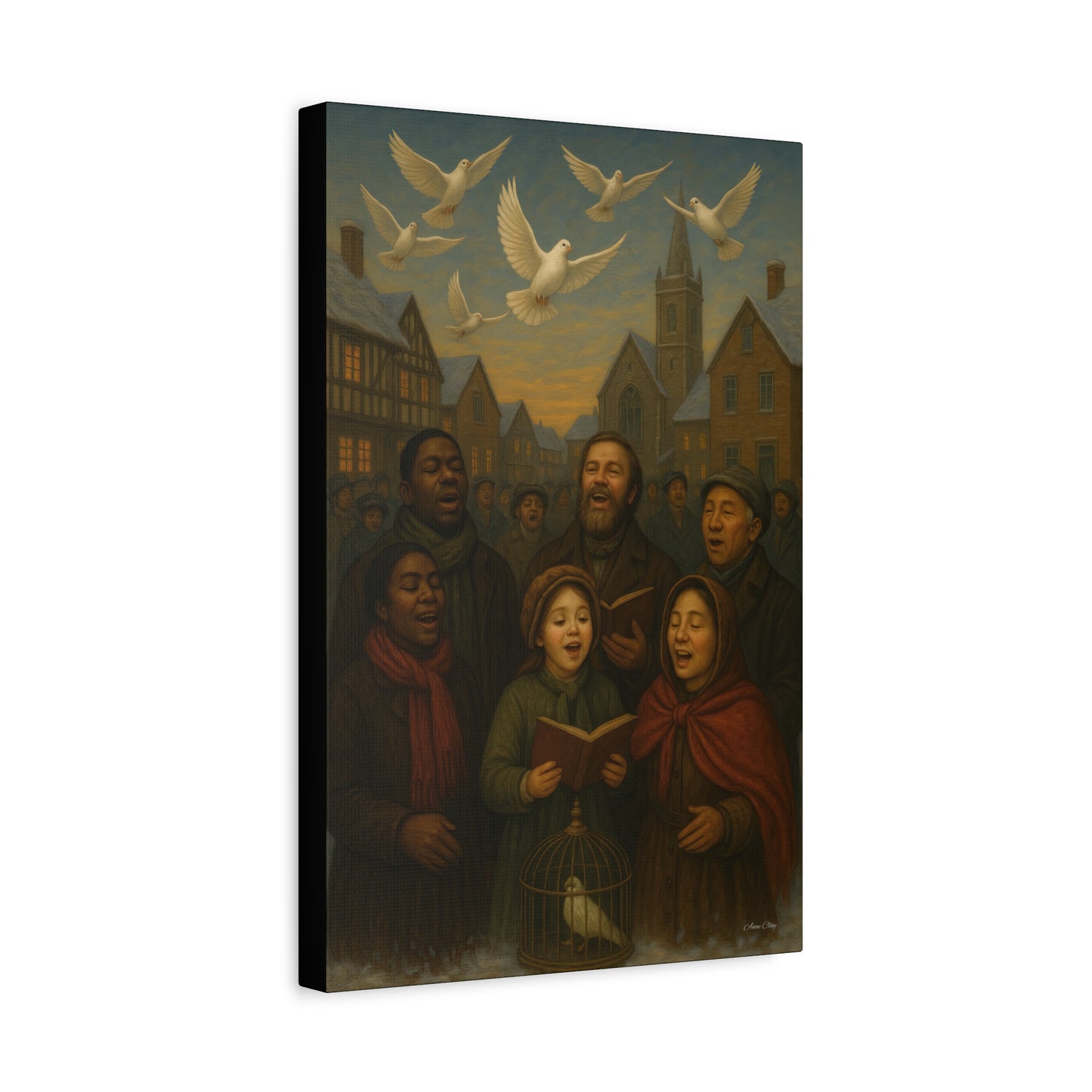 Peace on Earth Good Will Toward All People Inspirational Canvas Art: 'Peaceful Hymn' Stretched Print