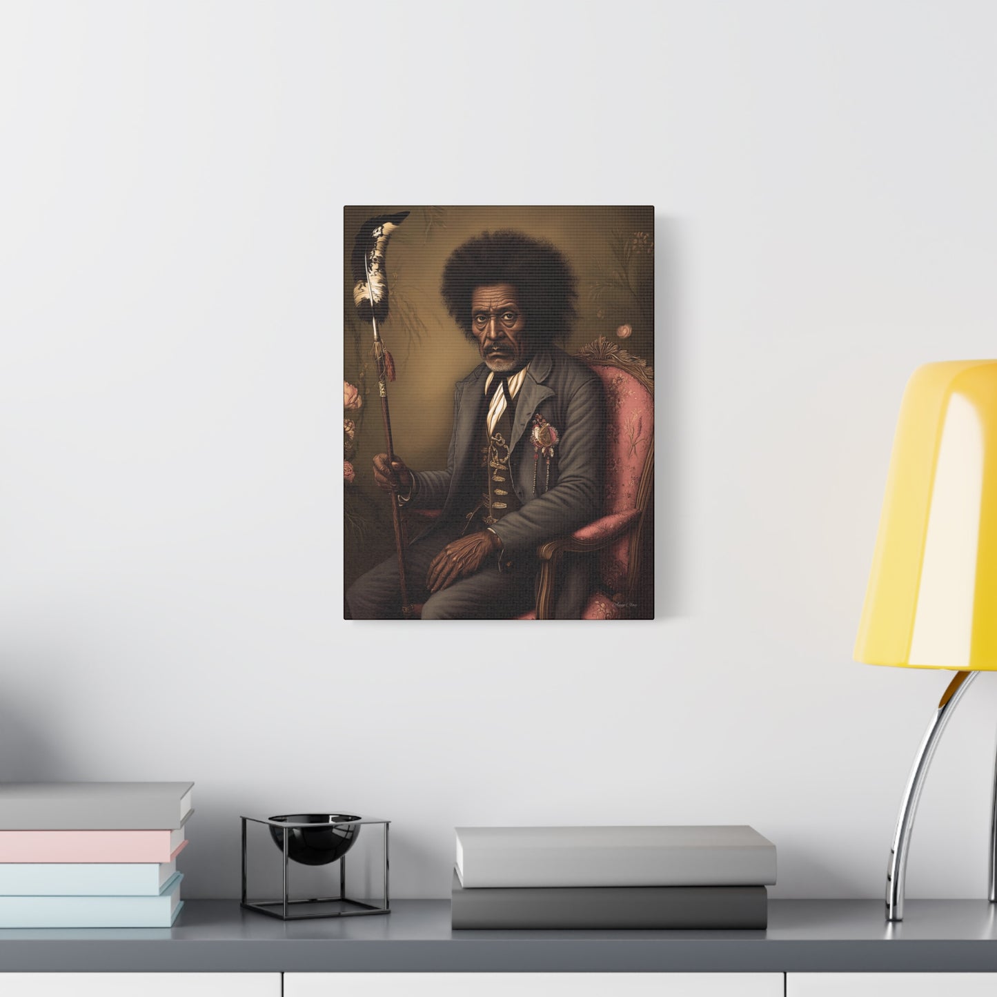 Artistic Canvas Wall Art, Unique Portrait, Black History Decor, Living Room Accent, Gift for Art Lovers, Gallery Style Print