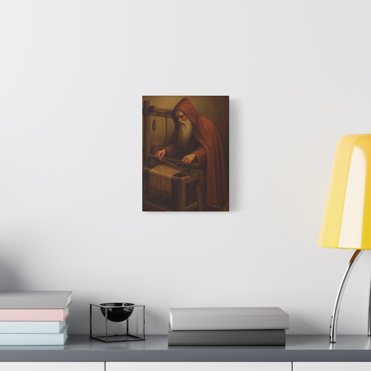 Artistic Matte Canvas Wall Art - Weaver's Wisdom Old World Santa