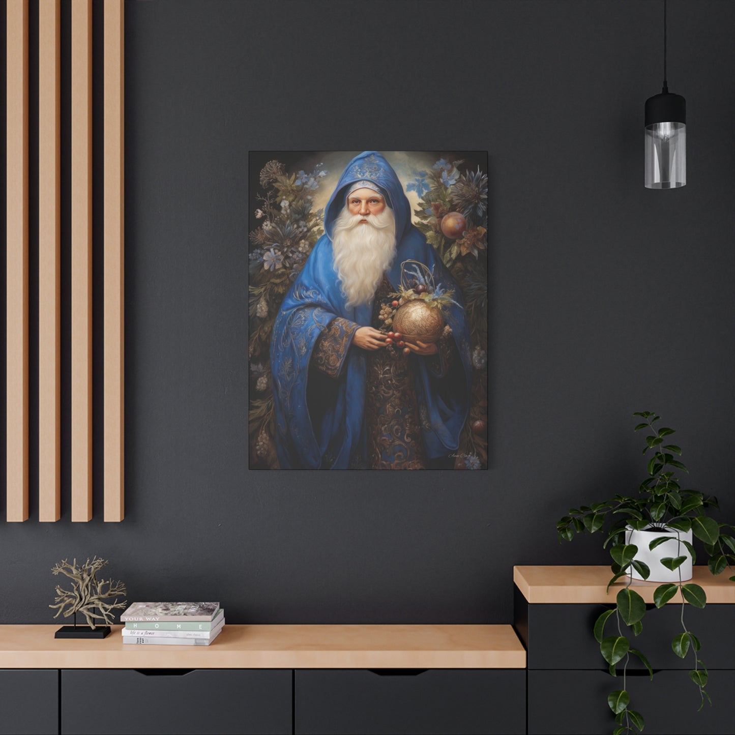 Ornamental Santa Matte Canvas, Stretched, 1.25"