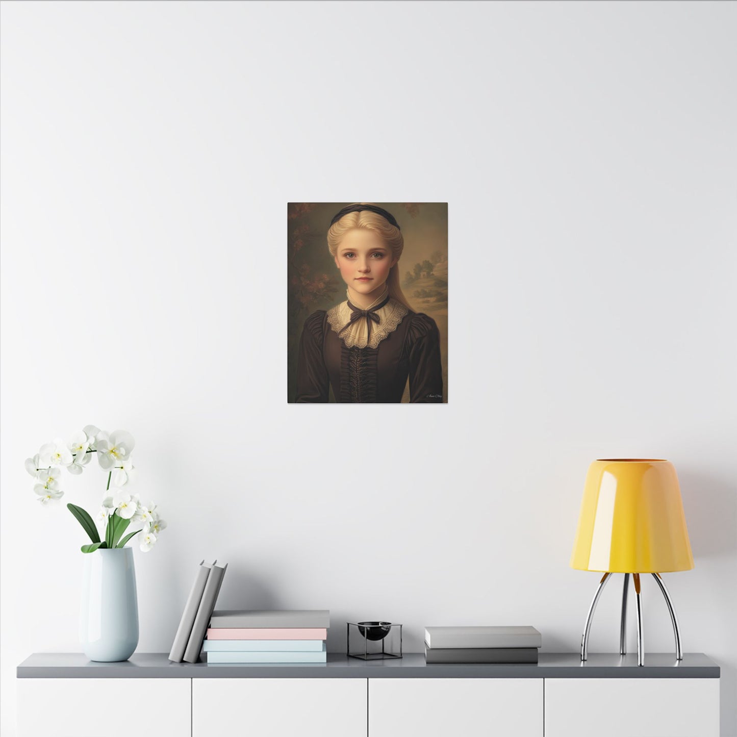 Elegant Girl Matte Stretched Wall Art