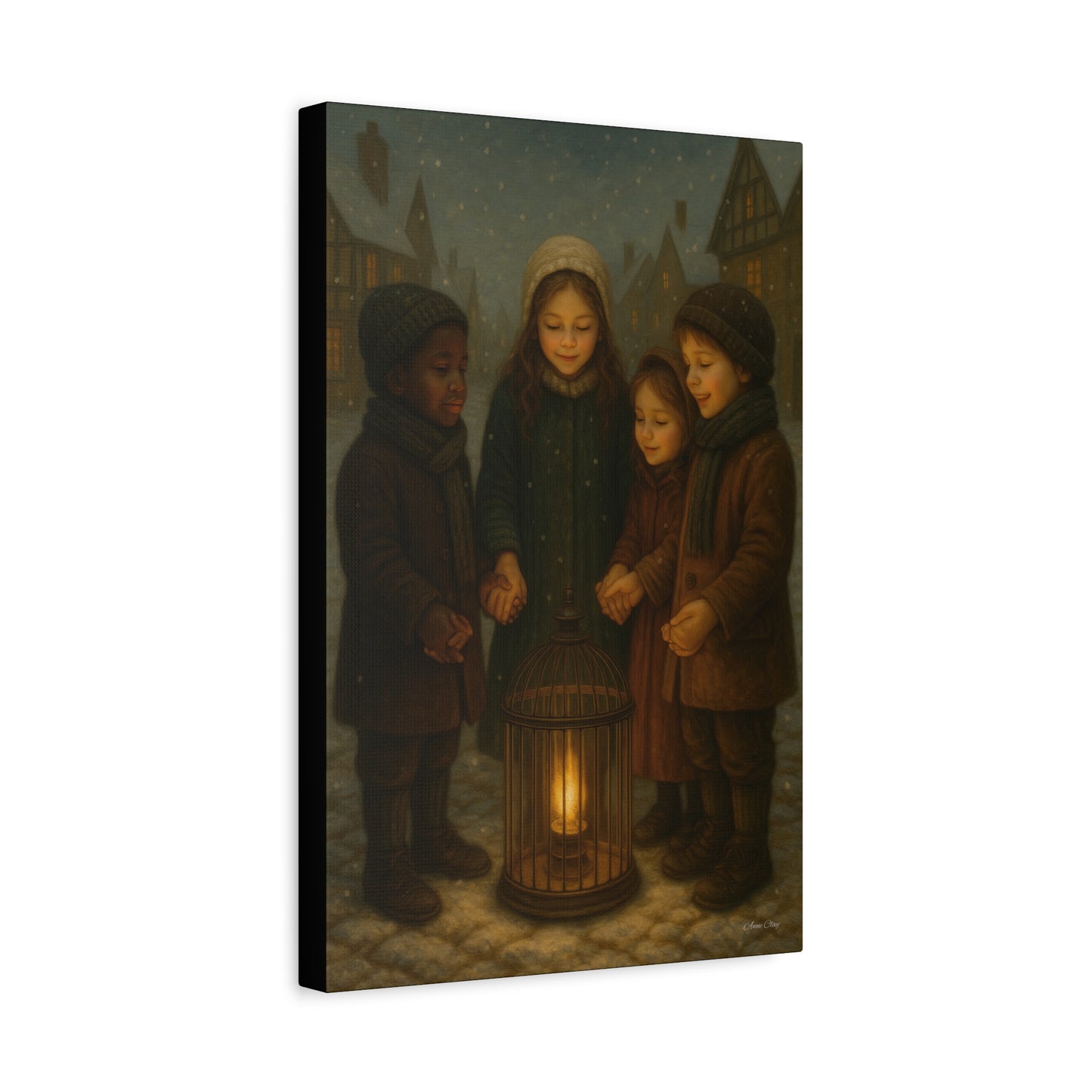 United We Stand Winter Scene Canvas Print - Cozy Holiday Decor