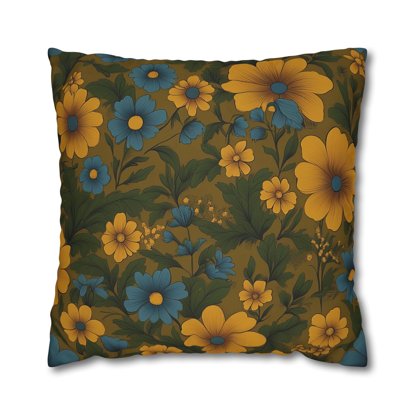 Bohemian Floral Pillowcase with Vintage Vibes, Decorative Cushion Cover, Living Room Accent, Gift for Home Decor Lovers, Cozy and Chic