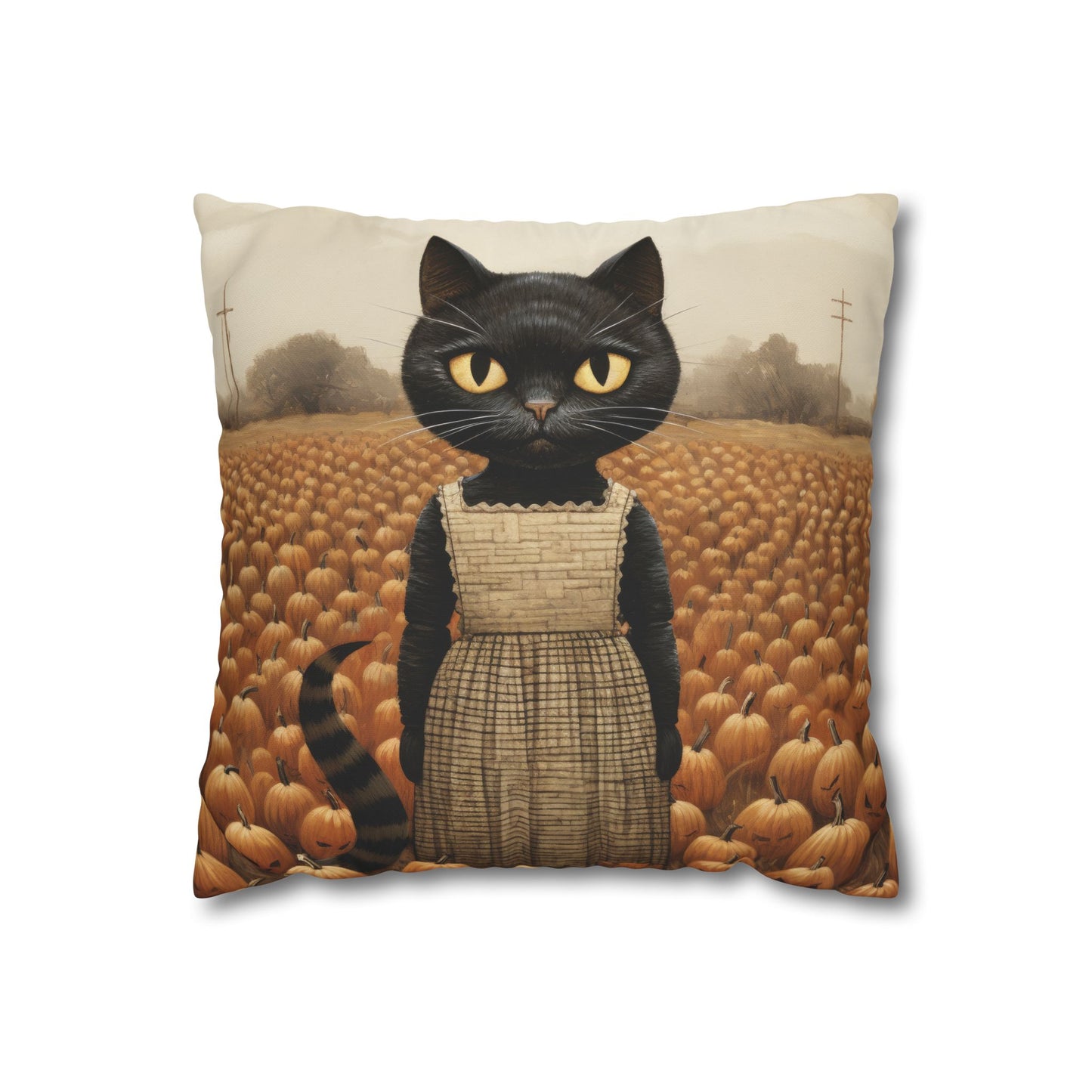 Kitty Boo Boo Square Poly Canvas Pillowcase