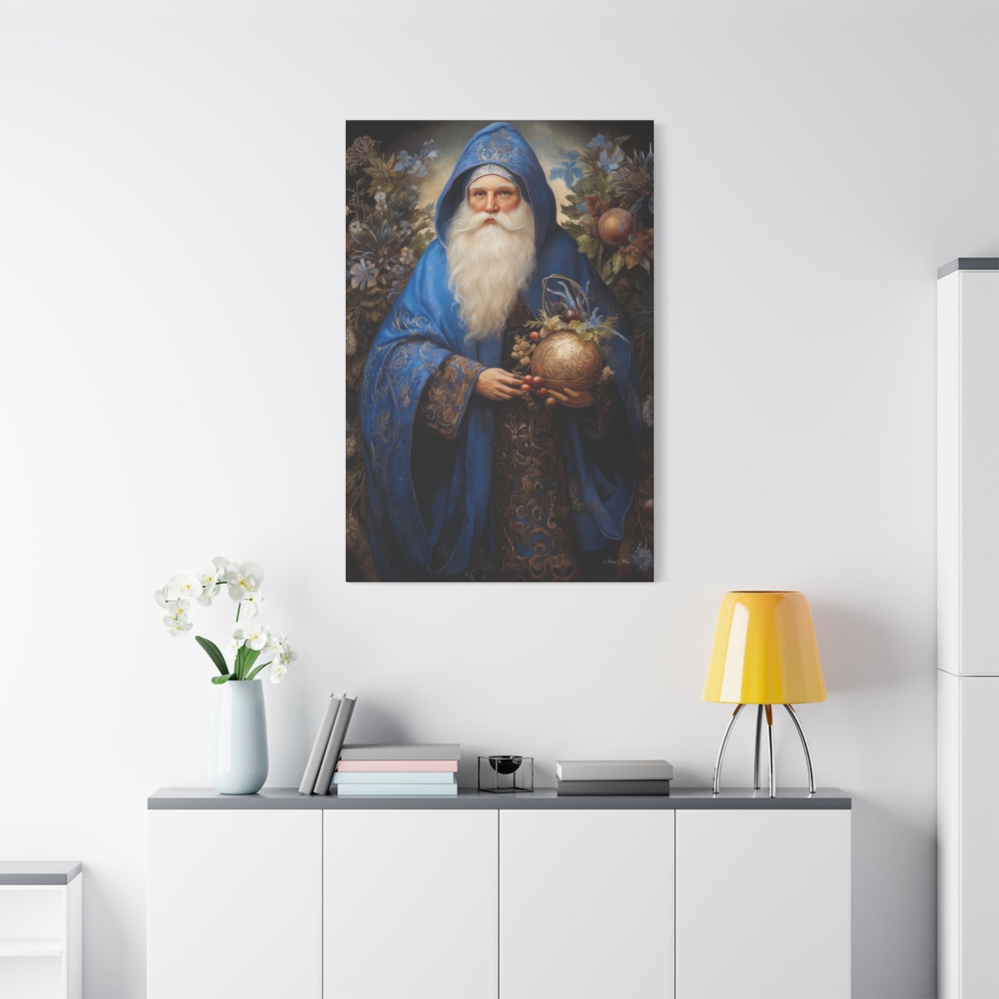 Ornamental Santa Matte Canvas, Stretched, 1.25"