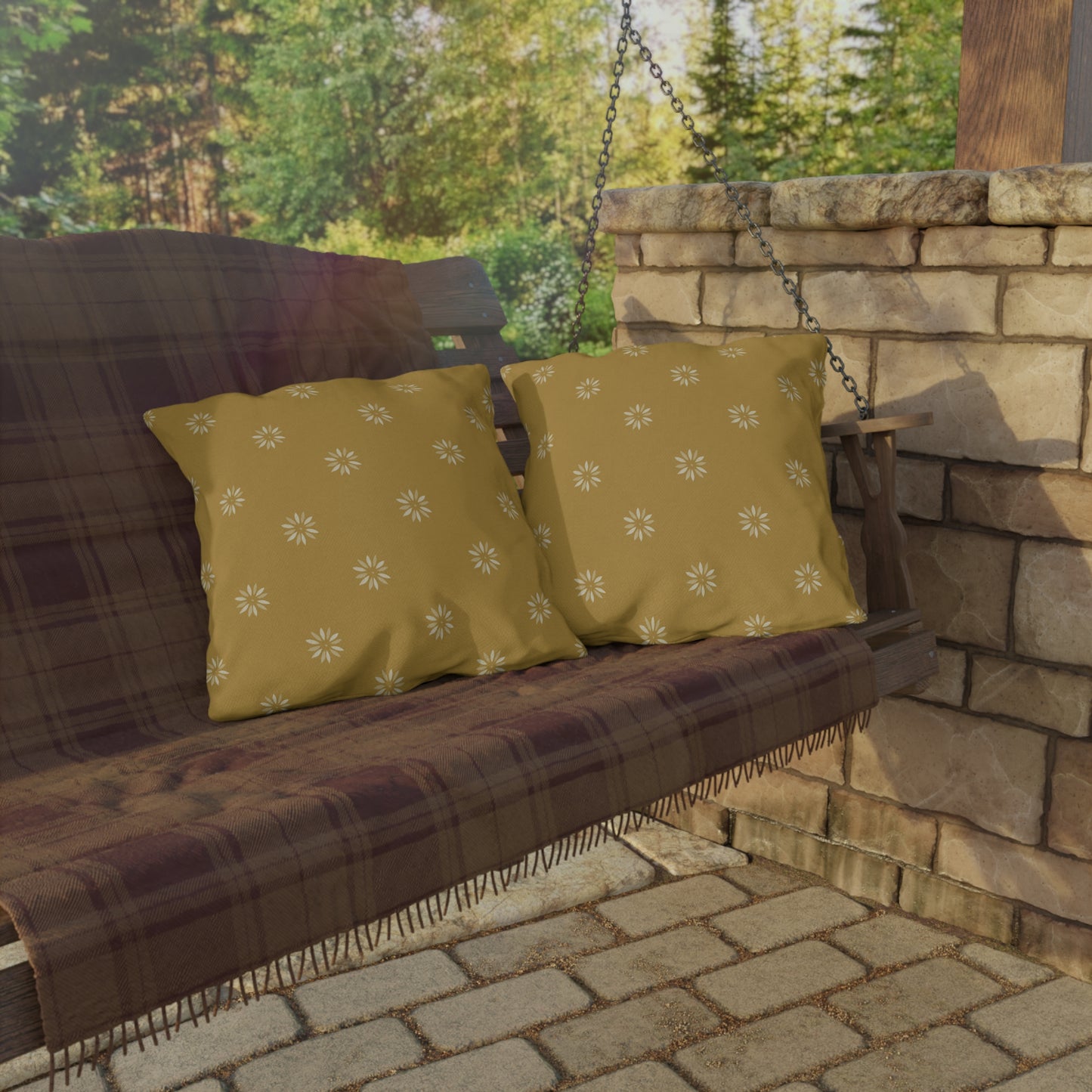 Sunny Floral Outdoor Pillows - Cozy Throw Cushions for Patio and Garden Decor