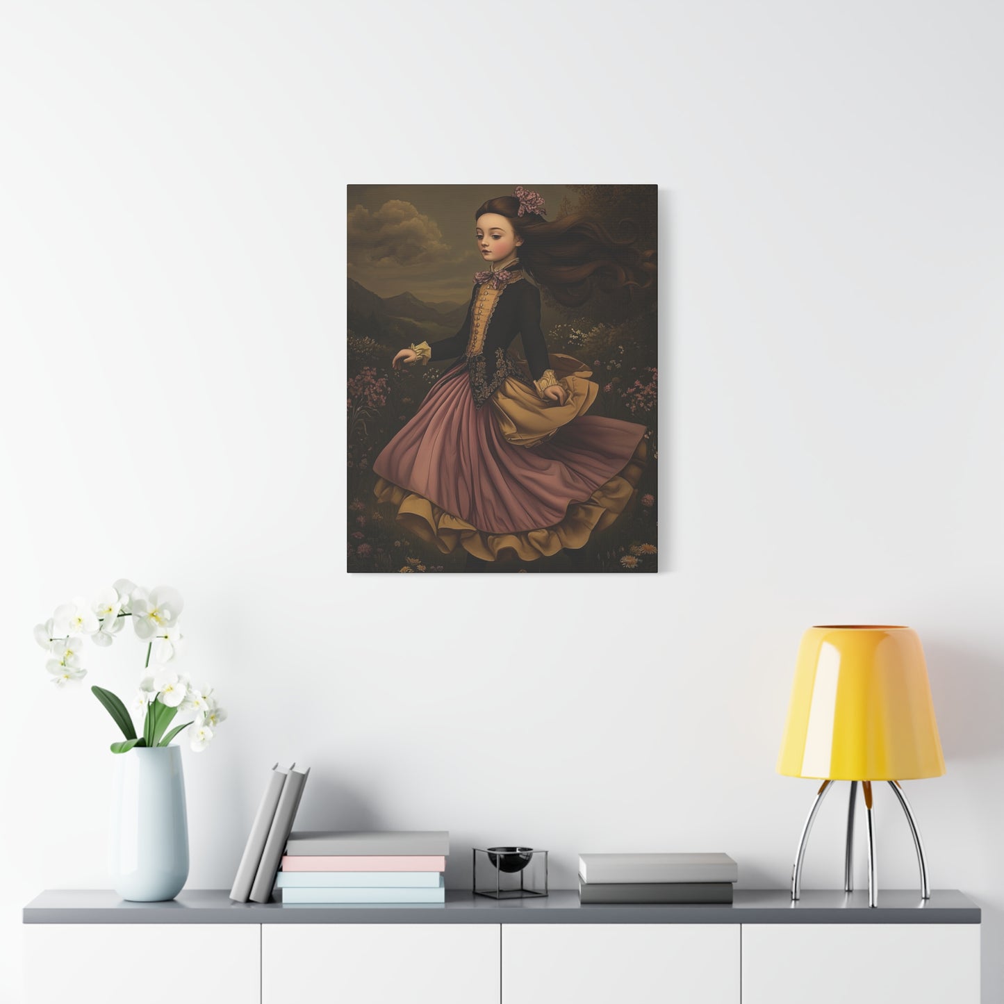 Stretched Canvas Wall Art - Ethereal Dancing Girl, Vintage Home Decor, Whimsical Art for Living Room, Unique Gift for Her, Enchanting [...]