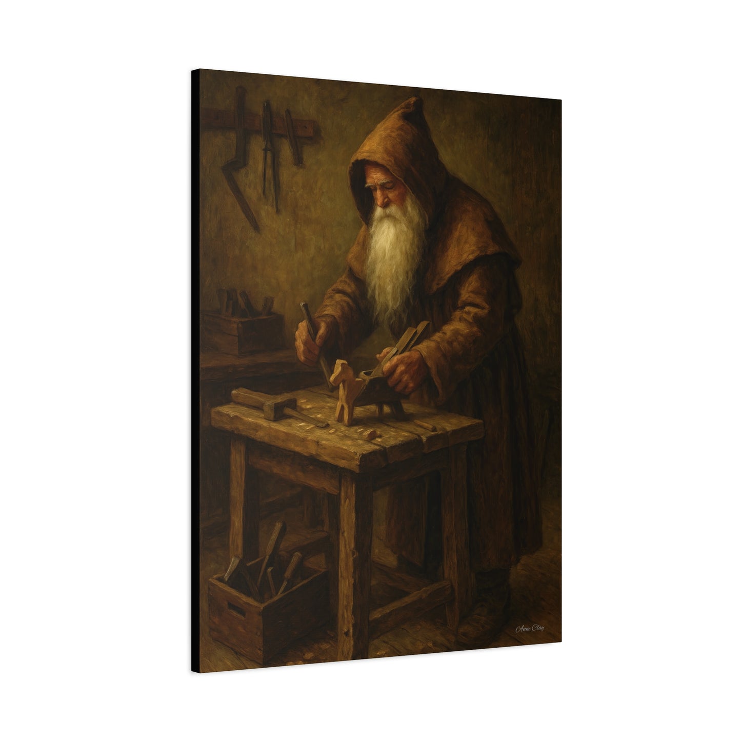 Craftsmanship Wall Art - Vintage Woodworker Canvas Print