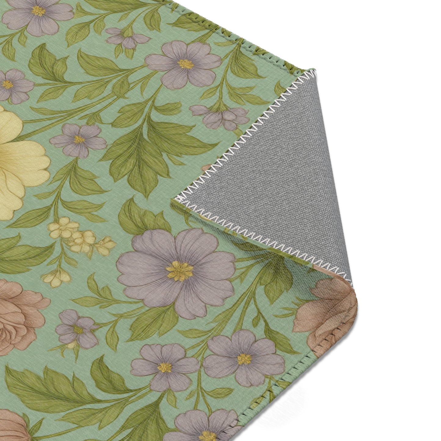 Vintage Floral Area Rug, Spring Decor, Living Room Accent, Boho Home Style, Gift for Her, Kitchen Mat