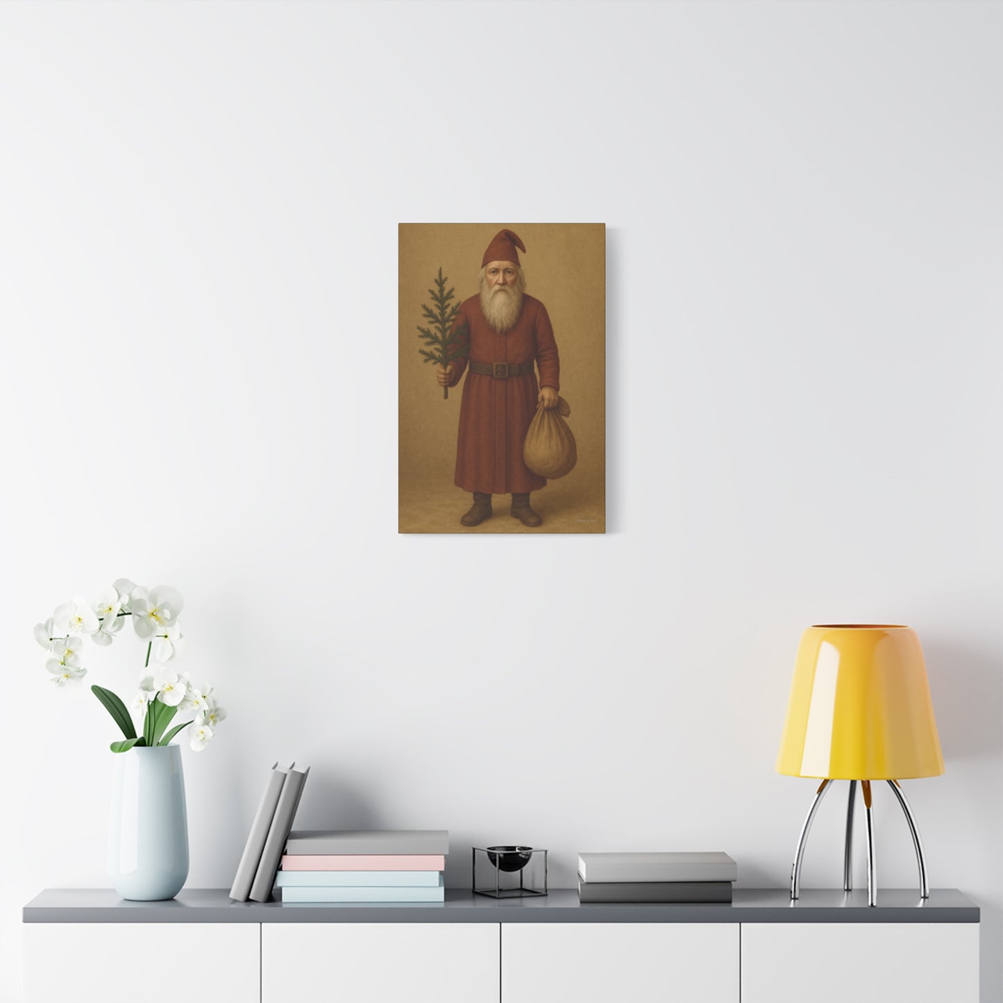 Vintage Santa Canvas Wall Art