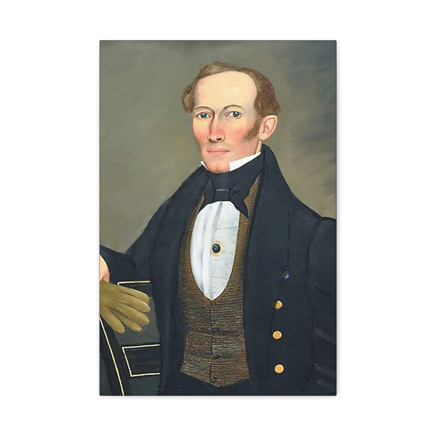 President Pearce Vintage Portrait Matte Canvas Wall Art - Classic Decor for Home
