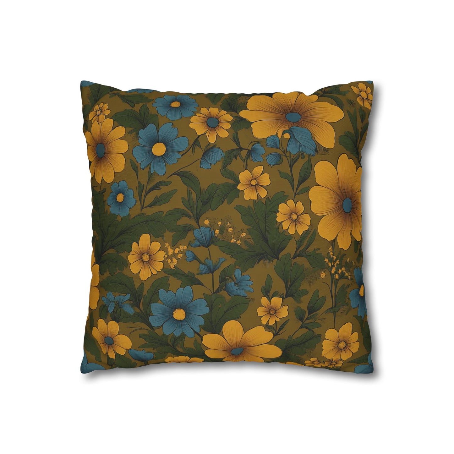 Bohemian Floral Pillowcase with Vintage Vibes, Decorative Cushion Cover, Living Room Accent, Gift for Home Decor Lovers, Cozy and Chic