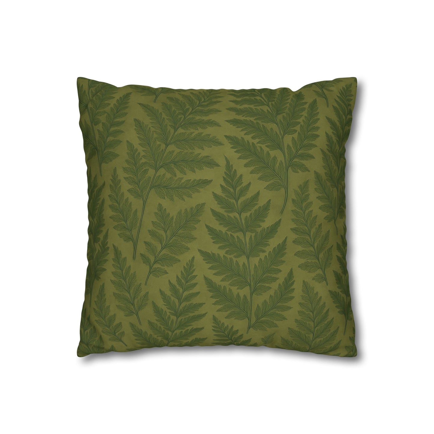 Fern Pattern  Nature-Inspired Accent, Green Leaf Pillowcase, Gifts for Plant Lovers
