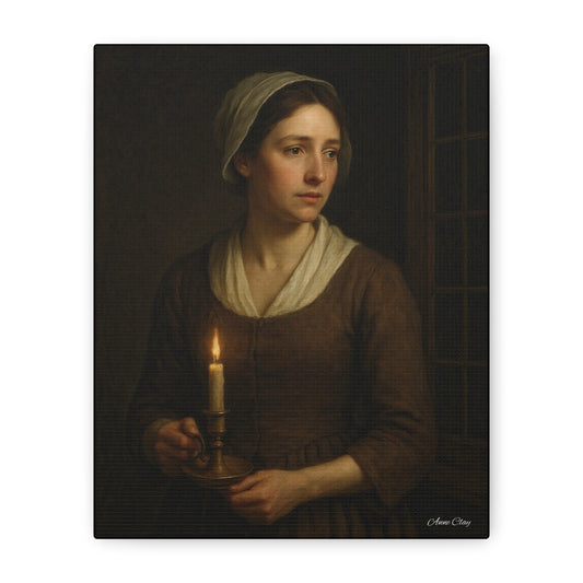 Candlelight Portrait Matte Canvas Print — Stretched Wall Art