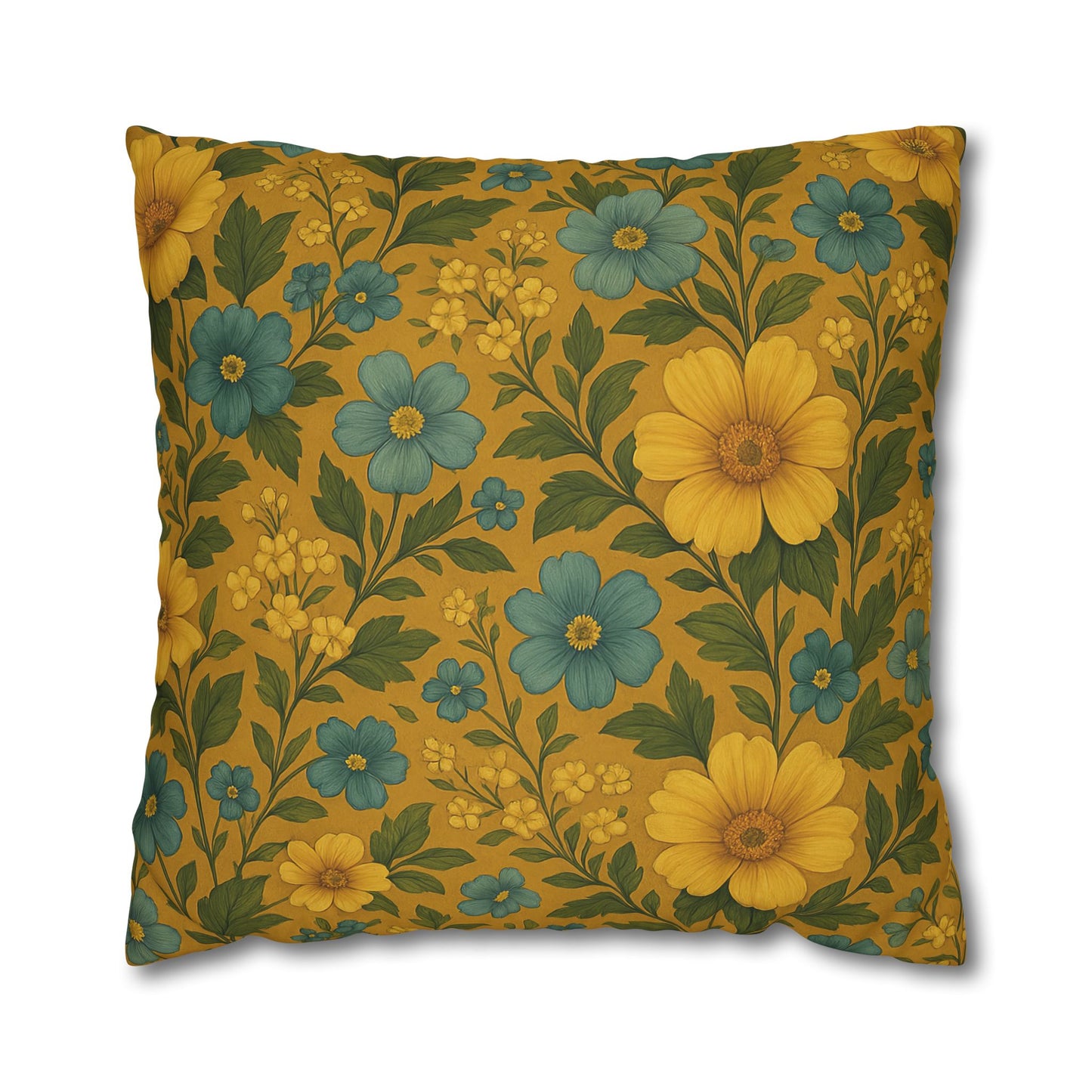 Bohemian Floral Pillowcase Cover, Cozy Home Decor, Vintage Style, Gift for Her, Spring Vibes, Couch Accessory, Cottagecore Throw