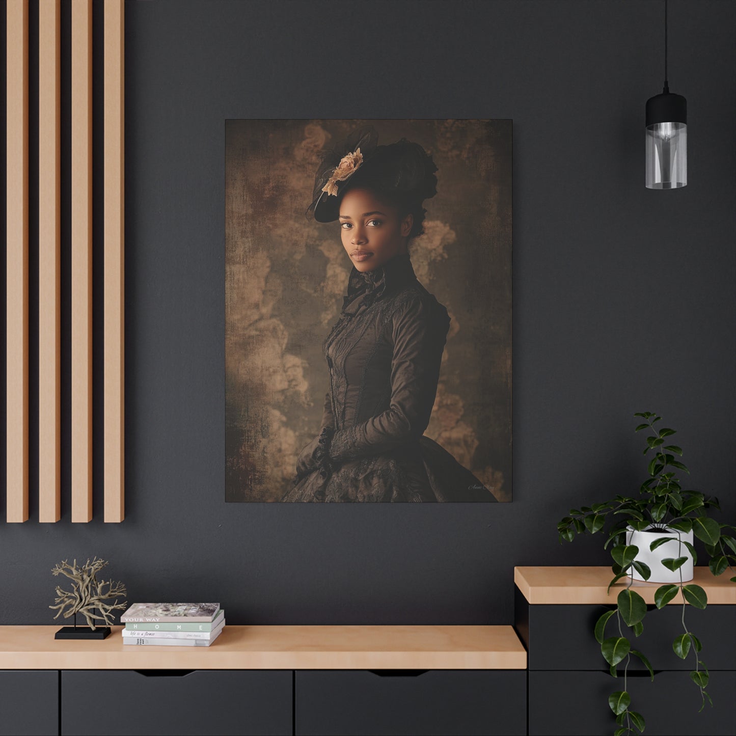 Virtue Elegant Vintage Canvas Art Print - Timeless Portrait Decor