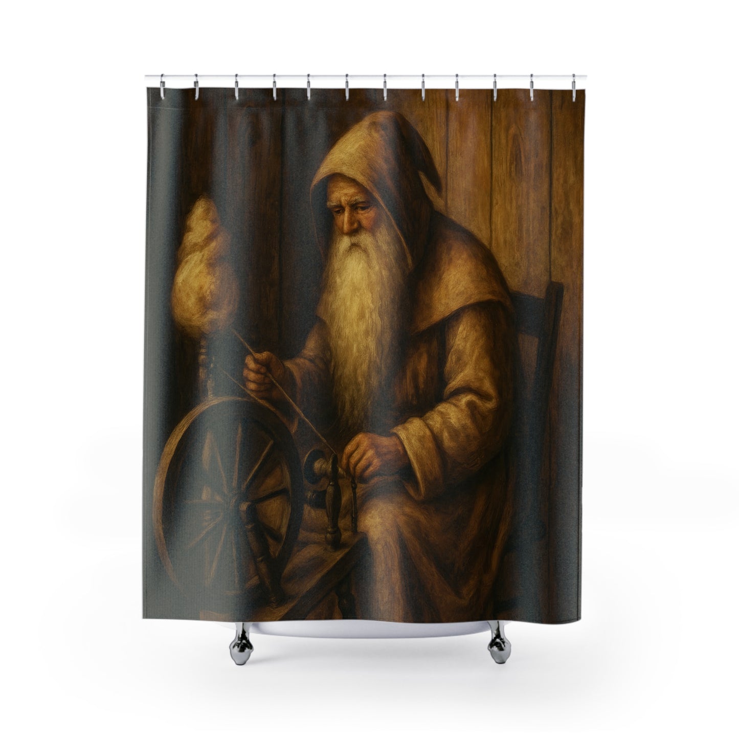 Vintage Wizard Shower Curtain, Magical Bathroom Decor, Cozy Home Accessory, Perfect Gift for Fantasy Lovers, Bohemian Shower Decor, [...]